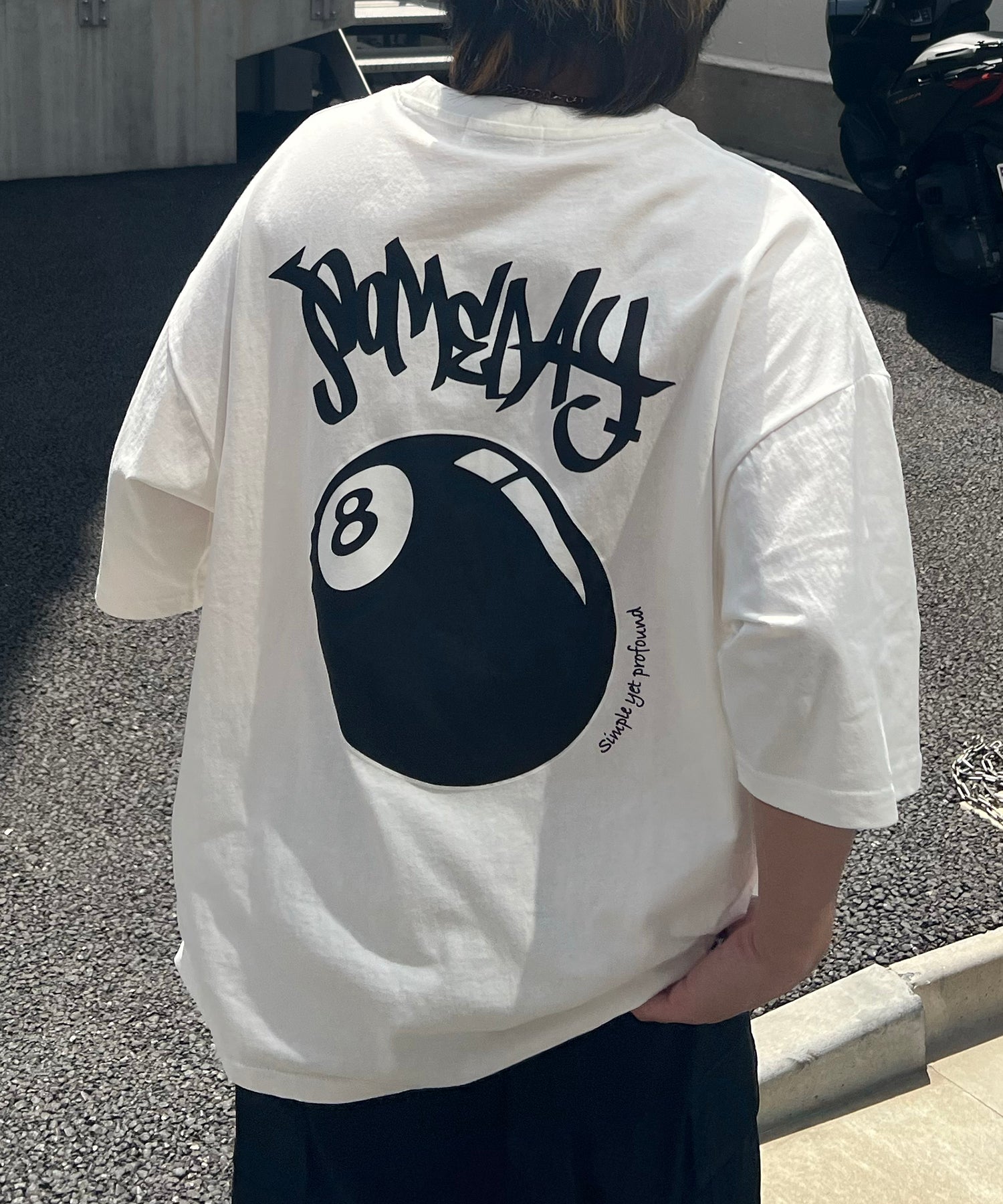 25SS 8ボール / ダイス / クラウン バックプリント ワンポイント ビッグシルエットTシャツ