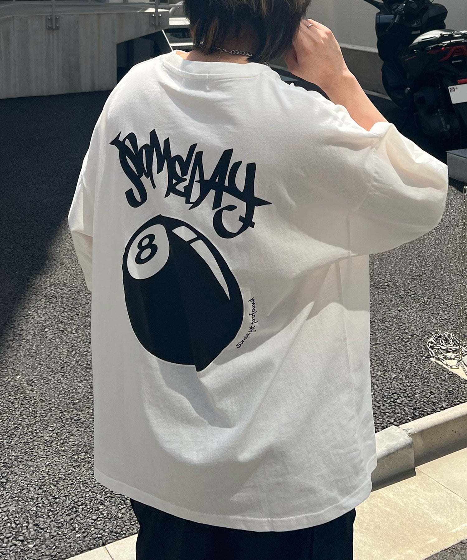 25SS 8ボール / ダイス / クラウン バックプリント ワンポイント ビッグシルエットTシャツ