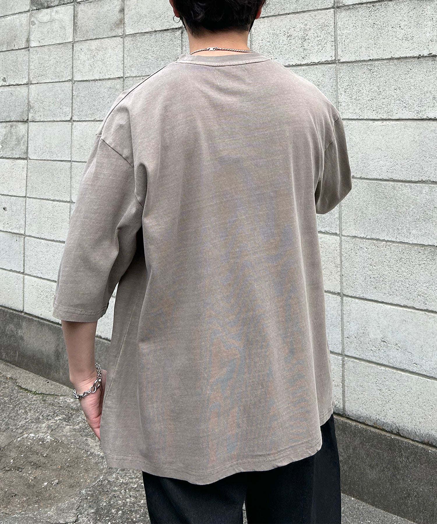 ヴィンテージライク ピグメント加工 アメカジ風 レトロプリント ロックTシャツ