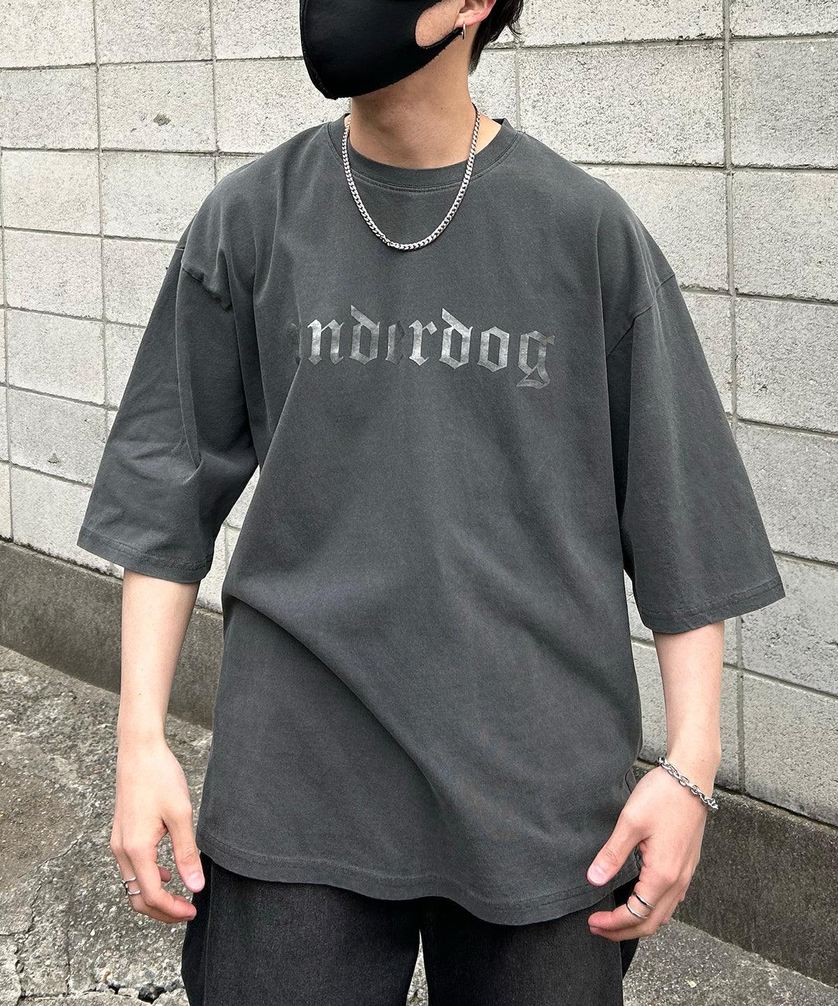 ヴィンテージライク ピグメント加工 アメカジ風 レトロプリント ロックTシャツ