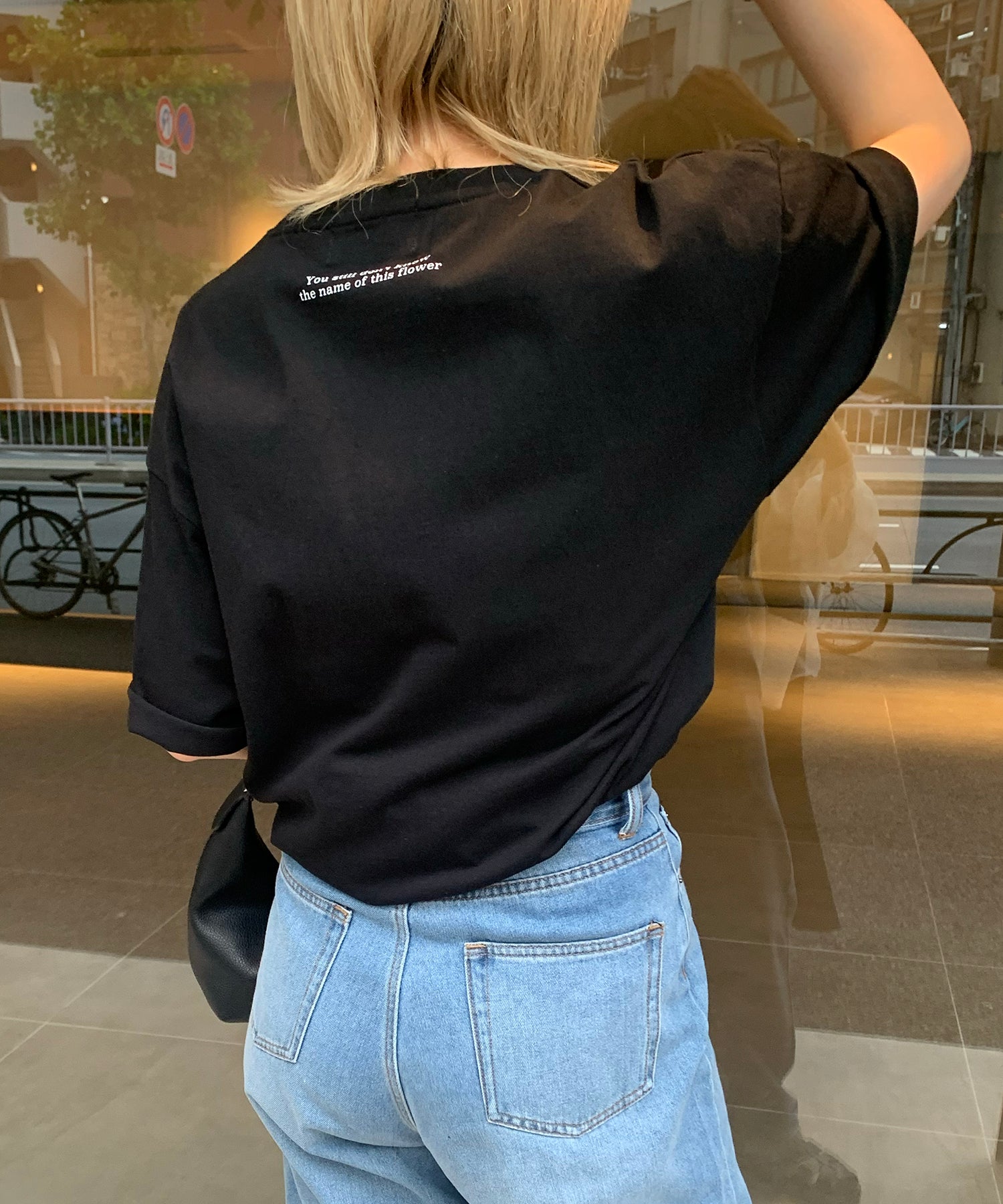 ワンポイント刺繍ロゴ ビッグシルエット半袖Tシャツ