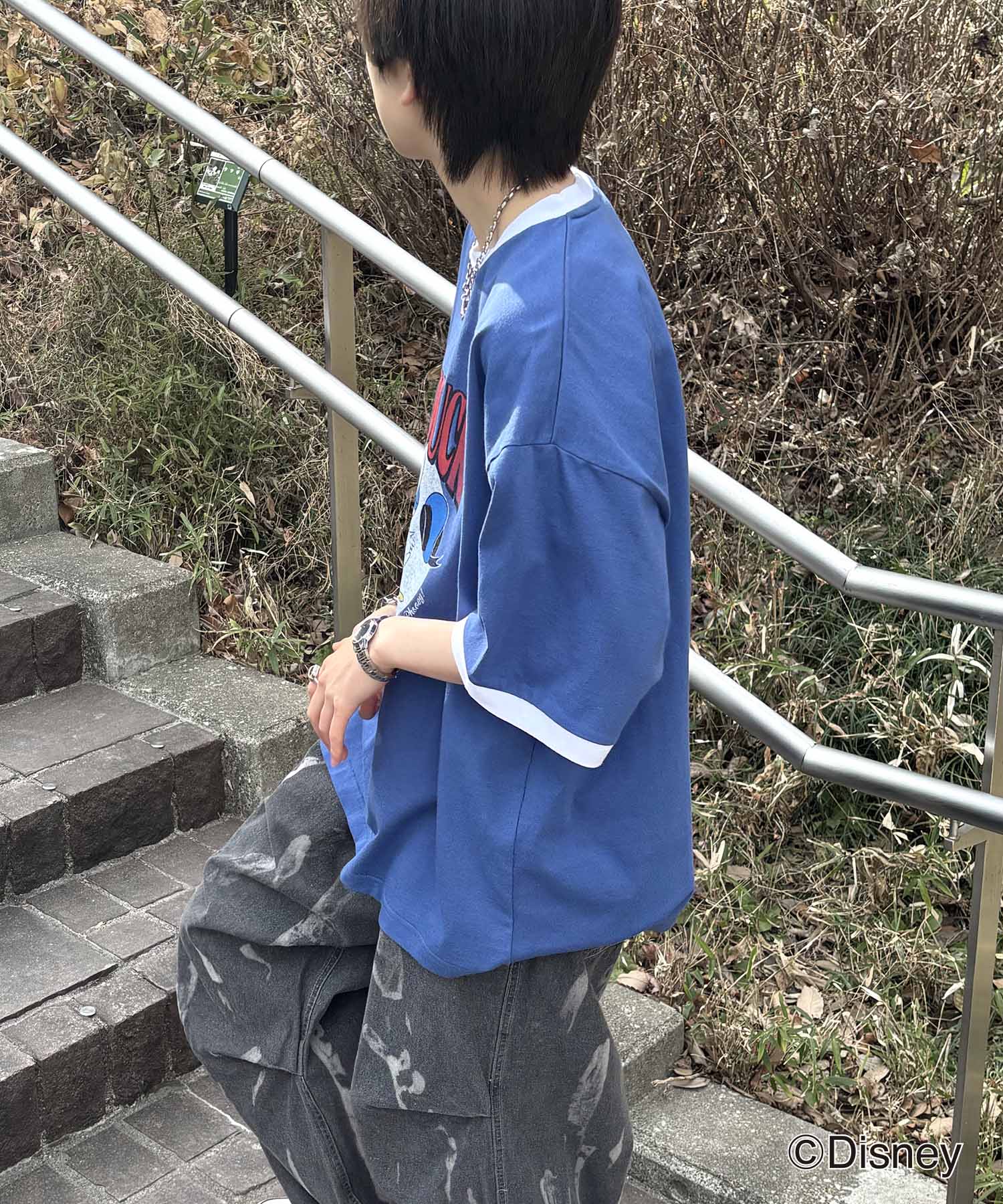 25SS Disney ヴィンテージライクプリント ドナルド リンガー半袖Tシャツ