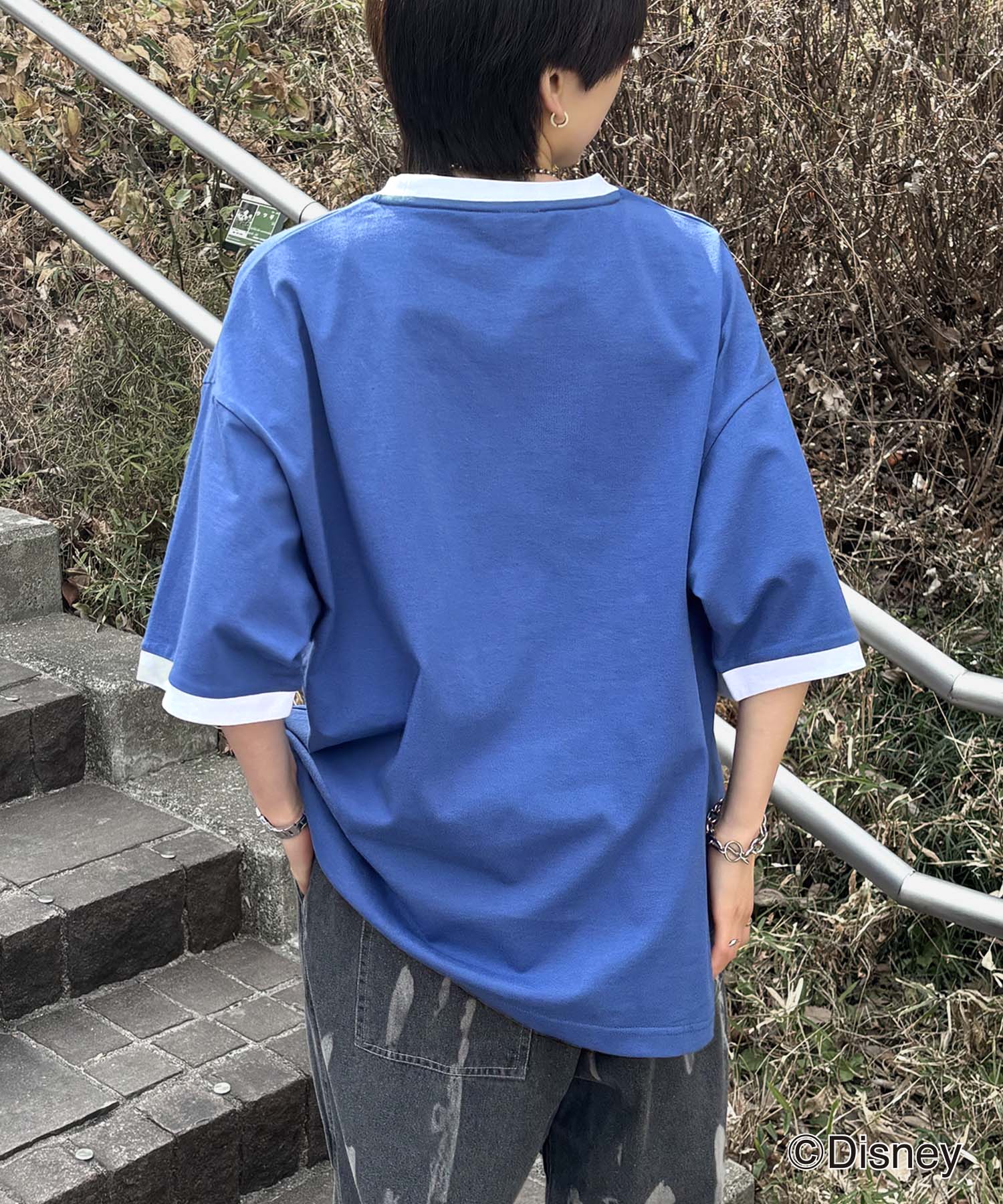 25SS Disney ヴィンテージライクプリント ドナルド リンガー半袖Tシャツ