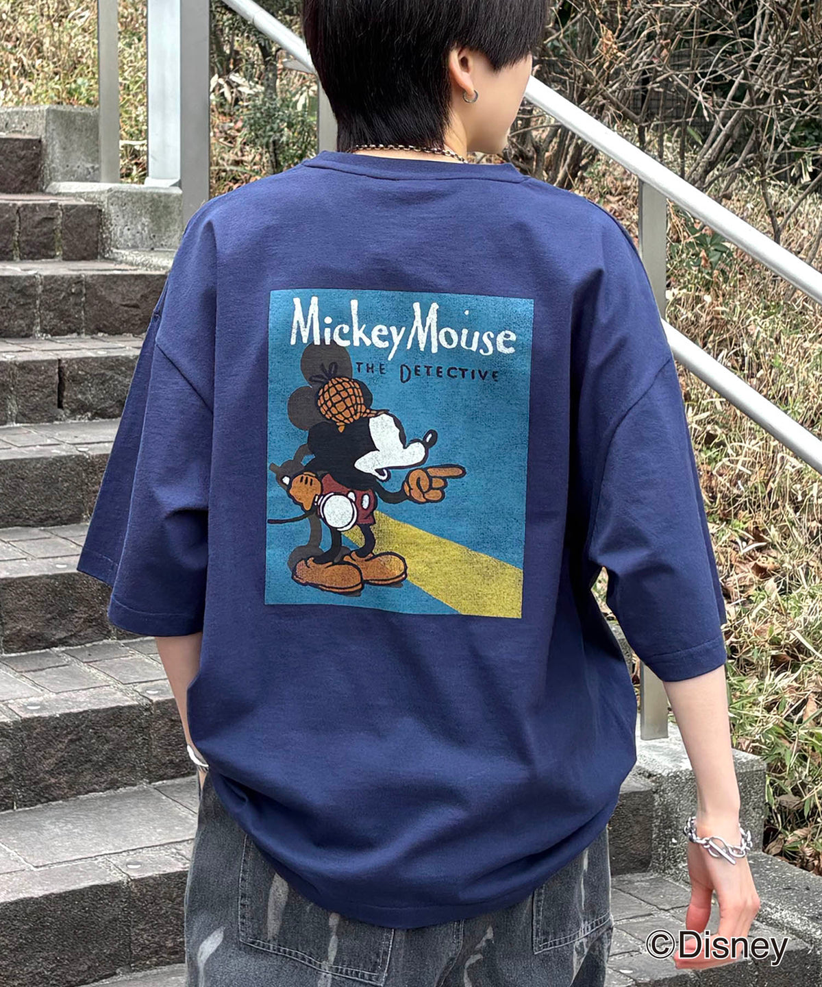 25SS Disney ヴィンテージライクプリント ミッキー ポスタープリント半袖Tシャツ
