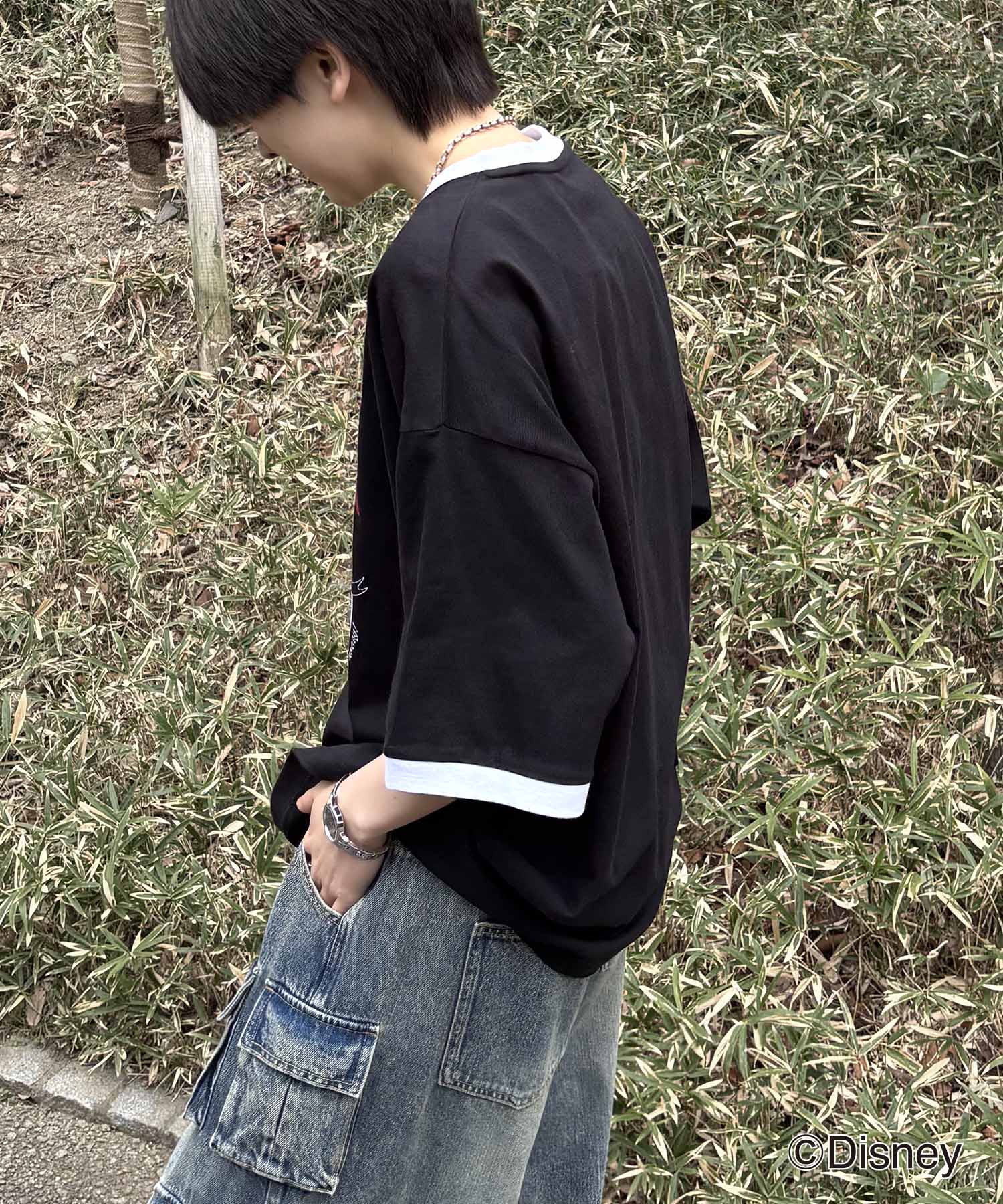 25SS Disney ヴィンテージライクプリント ドナルド リンガー半袖Tシャツ