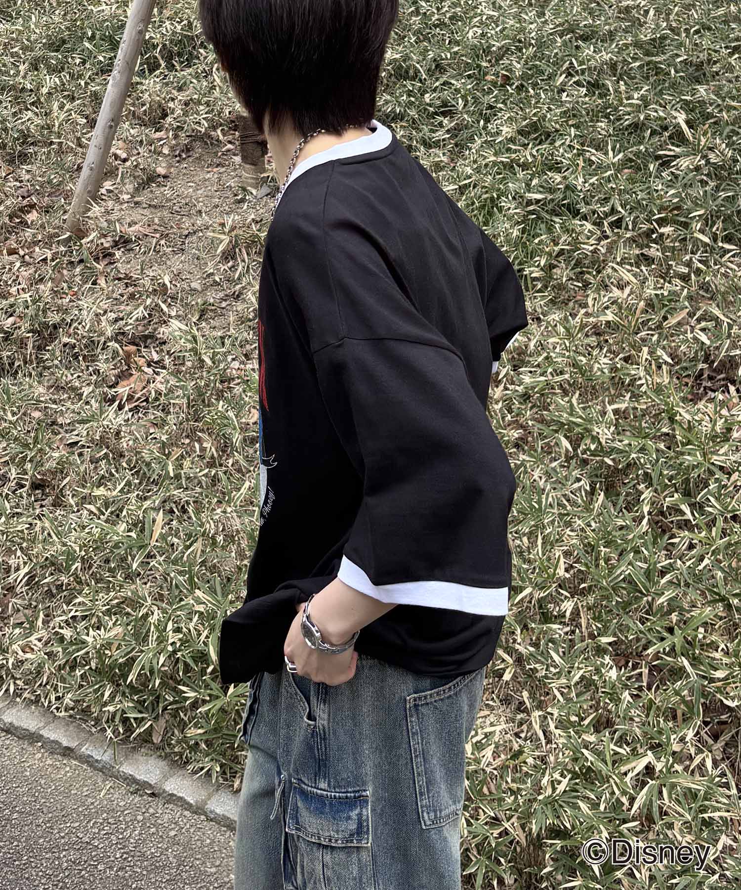 25SS Disney ヴィンテージライクプリント ドナルド リンガー半袖Tシャツ