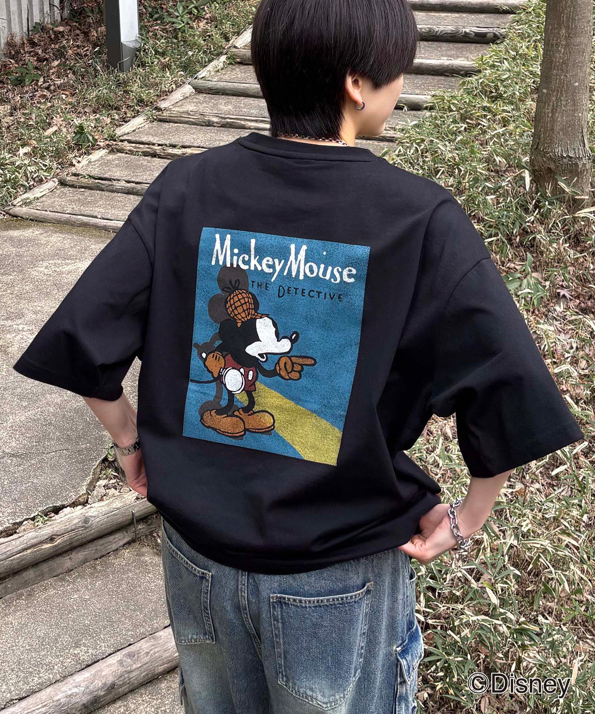 25SS Disney ヴィンテージライクプリント ミッキー ポスタープリント半袖Tシャツ
