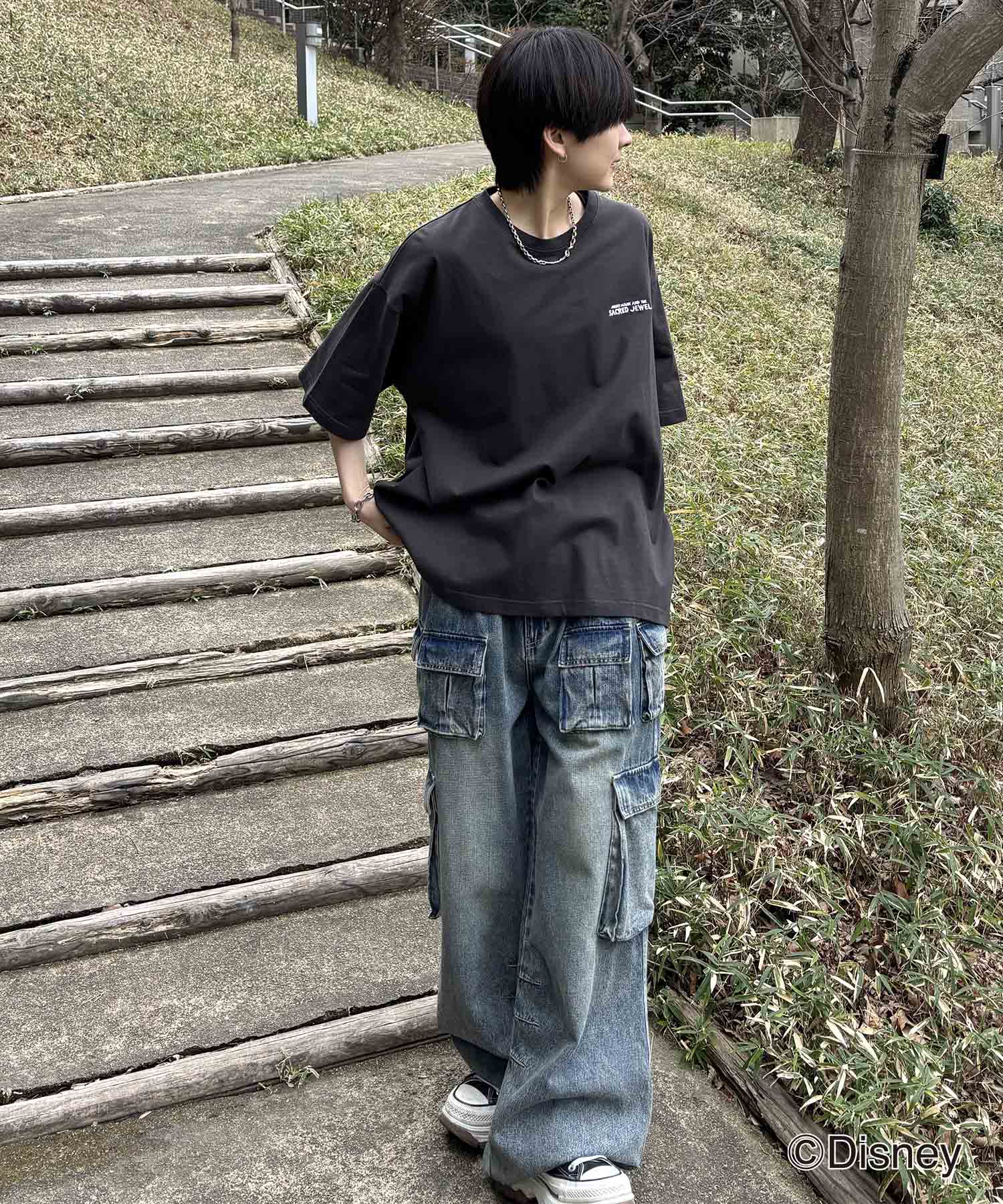 25SS Disney ヴィンテージライクプリント ミッキー ポスタープリント半袖Tシャツ