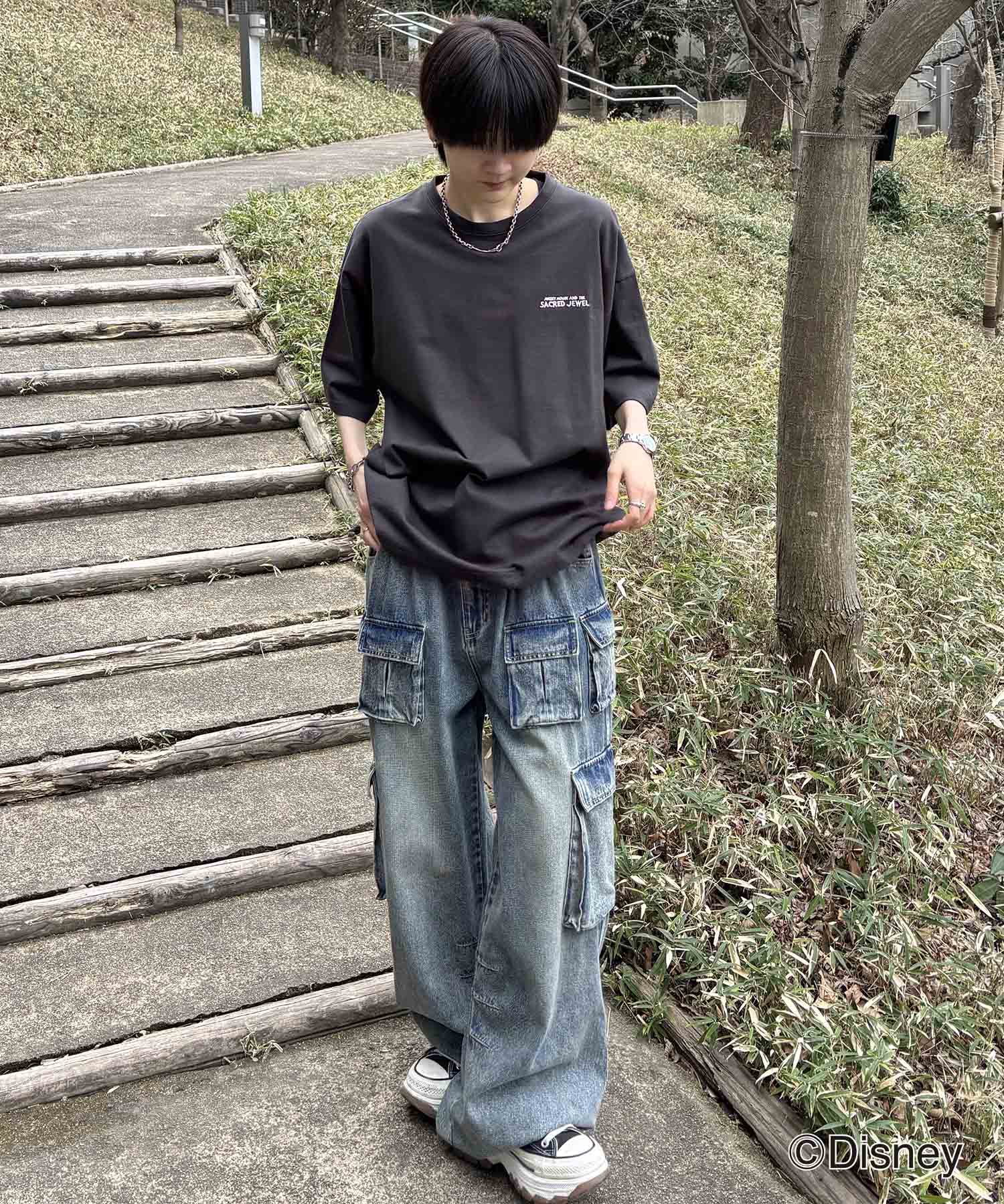 25SS Disney ヴィンテージライクプリント ミッキー ポスタープリント半袖Tシャツ