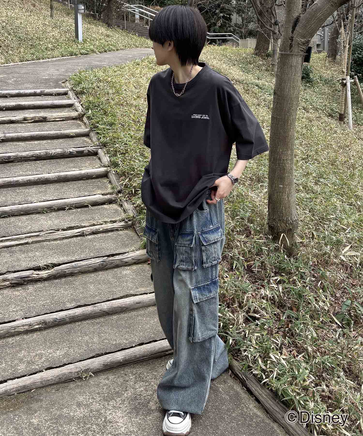 25SS Disney ヴィンテージライクプリント ミッキー ポスタープリント半袖Tシャツ