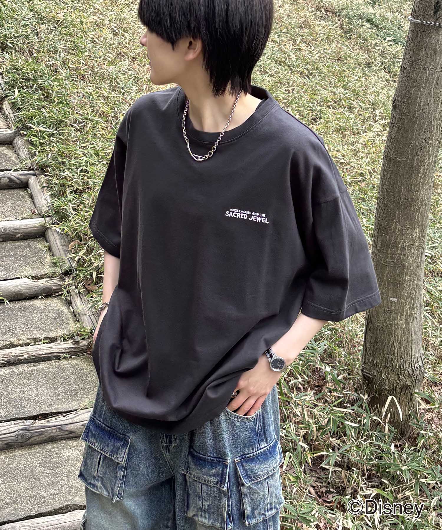 25SS Disney ヴィンテージライクプリント ミッキー ポスタープリント半袖Tシャツ