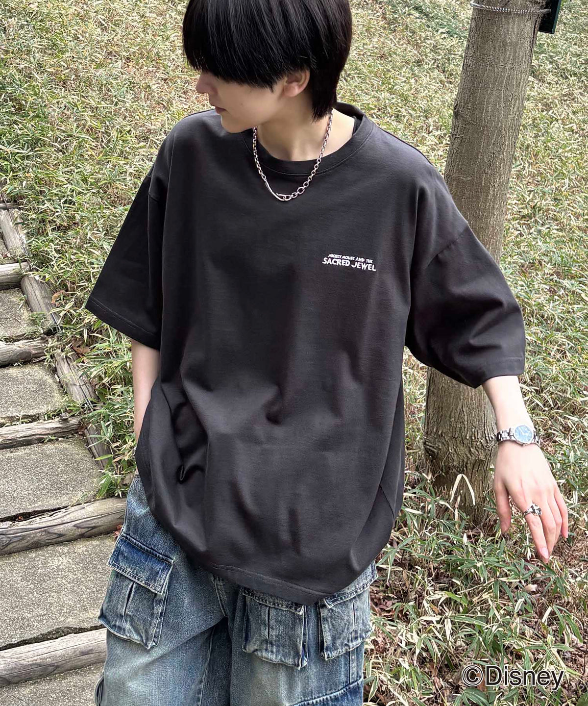 25SS Disney ヴィンテージライクプリント ミッキー ポスタープリント半袖Tシャツ