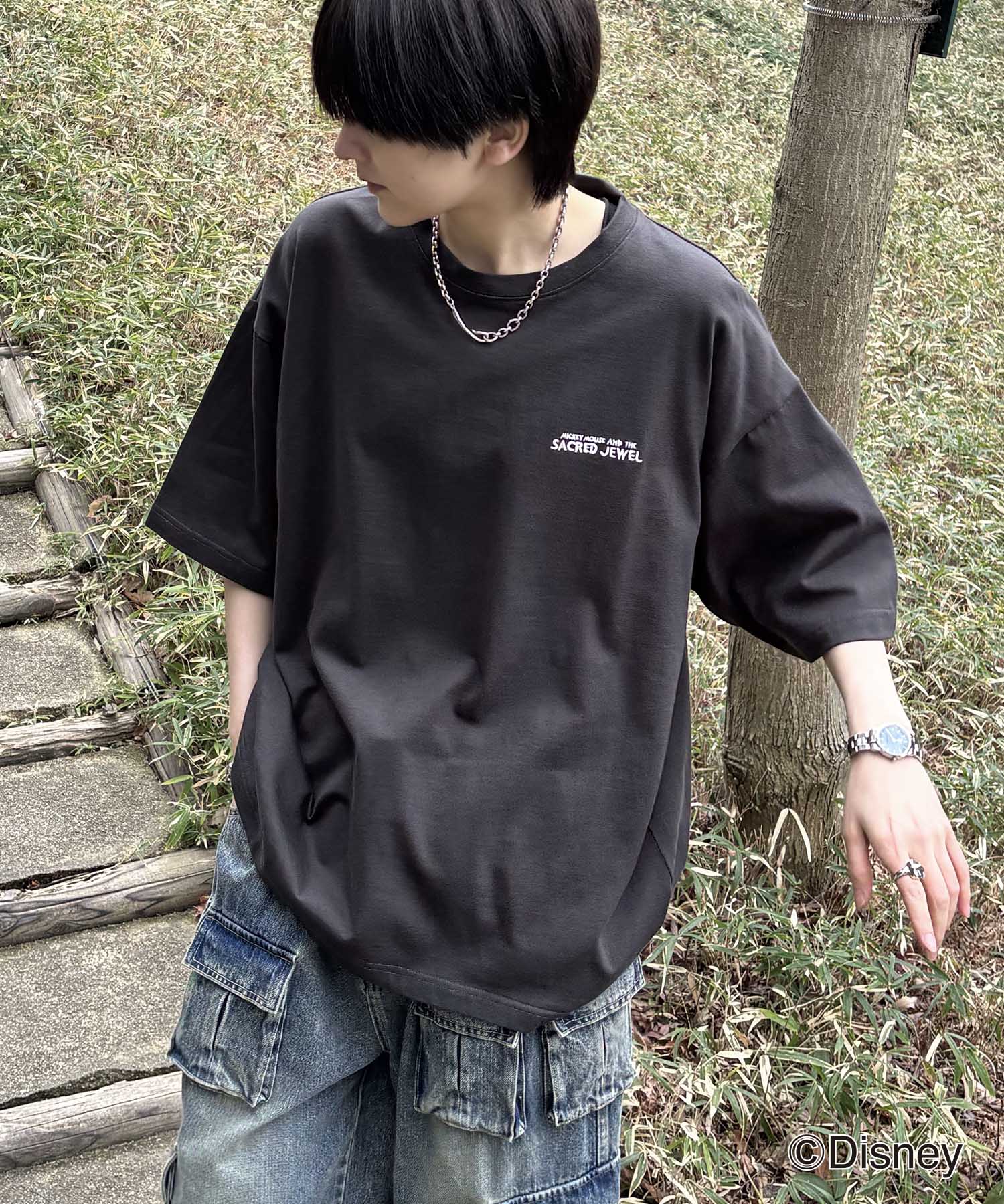 25SS Disney ヴィンテージライクプリント ミッキー ポスタープリント半袖Tシャツ