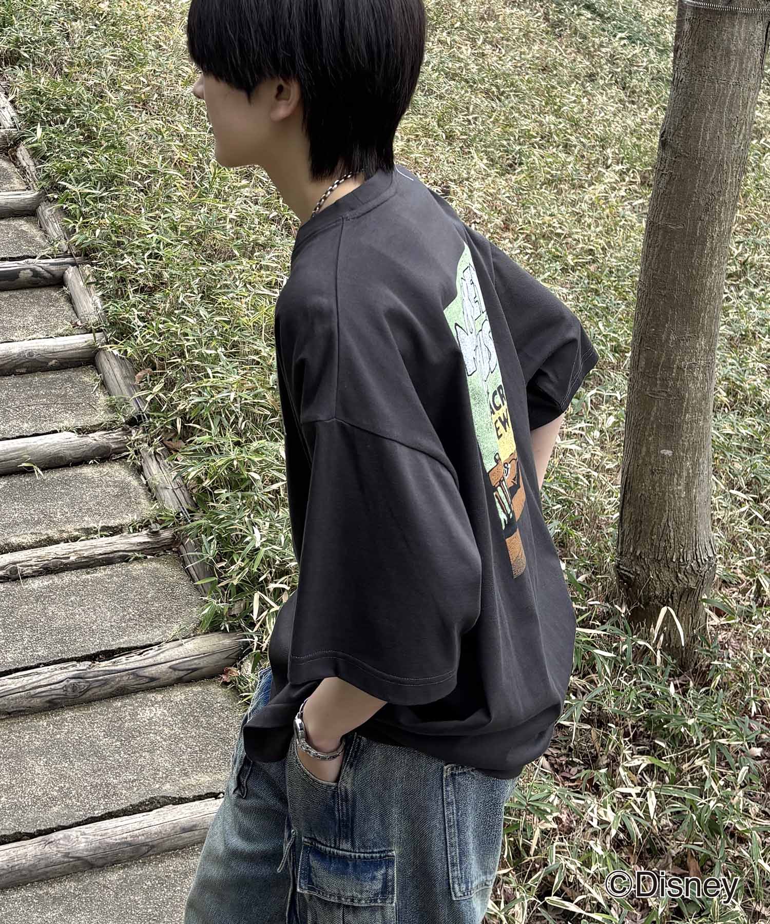 25SS Disney ヴィンテージライクプリント ミッキー ポスタープリント半袖Tシャツ