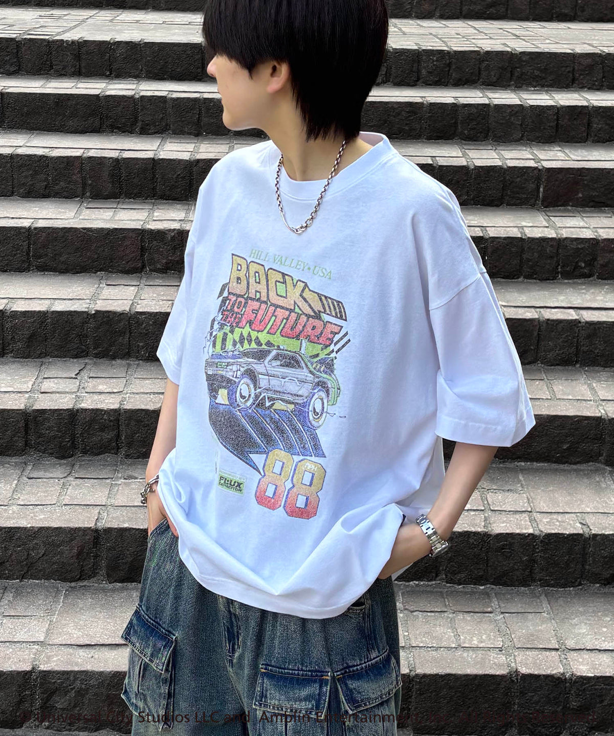 25SS【Back To The Future / バックトゥザフューチャー】retro movie ヴィンテージライク レトロ映画半袖Tシャツ