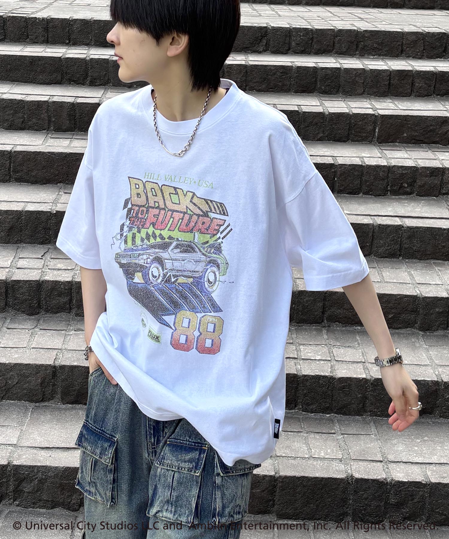 25SS【Back To The Future / バックトゥザフューチャー】retro movie ヴィンテージライク レトロ映画半袖Tシャツ