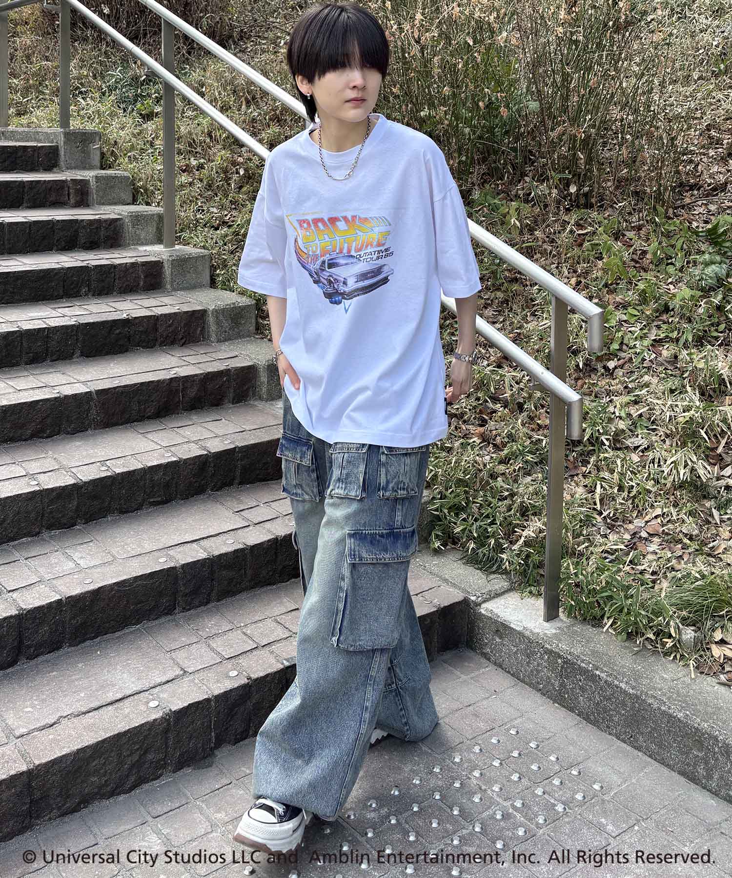 25SS【Back To The Future / バックトゥザフューチャー】retro movie ヴィンテージライク レトロ映画半袖Tシャツ