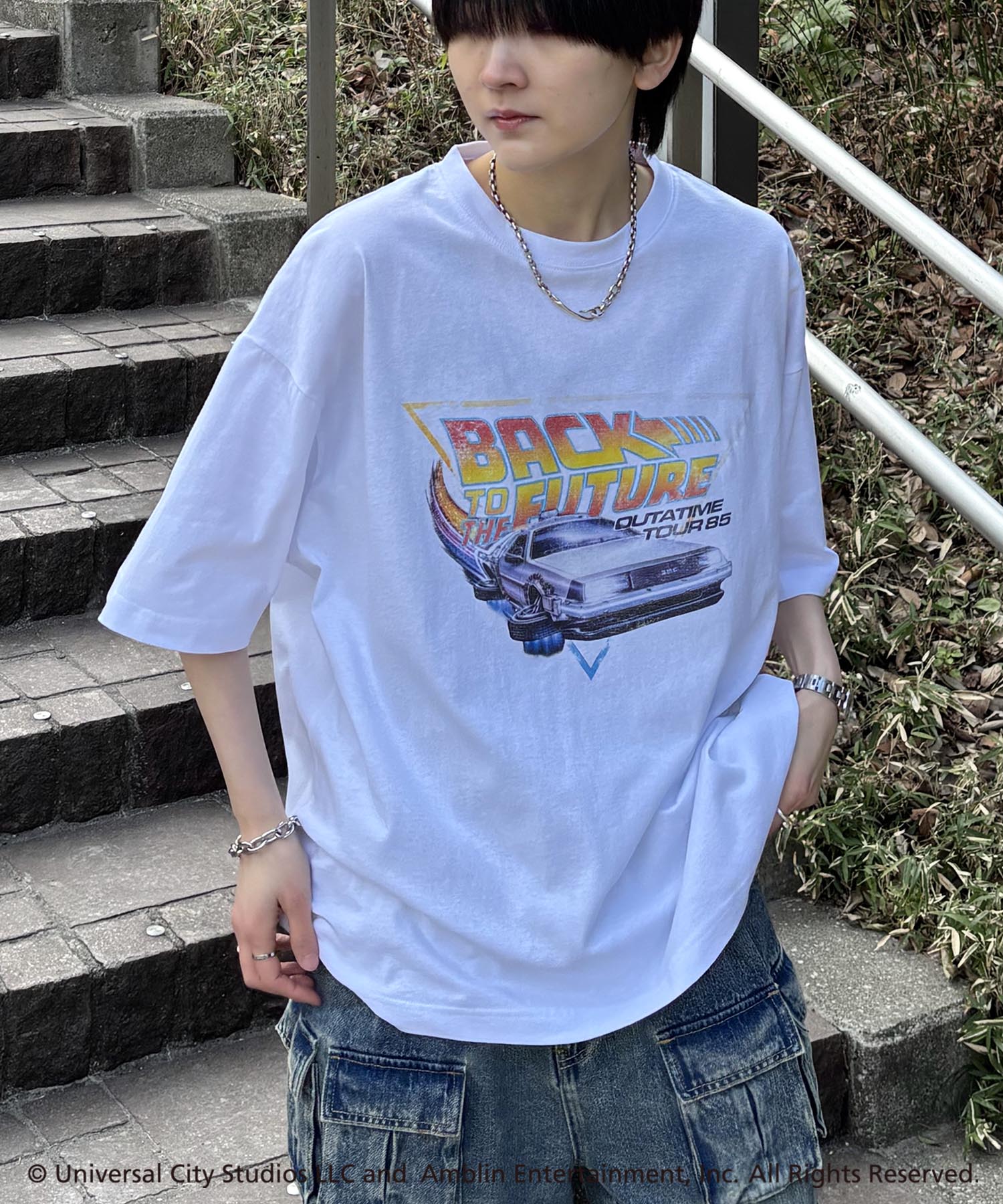 25SS【Back To The Future / バックトゥザフューチャー】retro movie ヴィンテージライク レトロ映画半袖Tシャツ