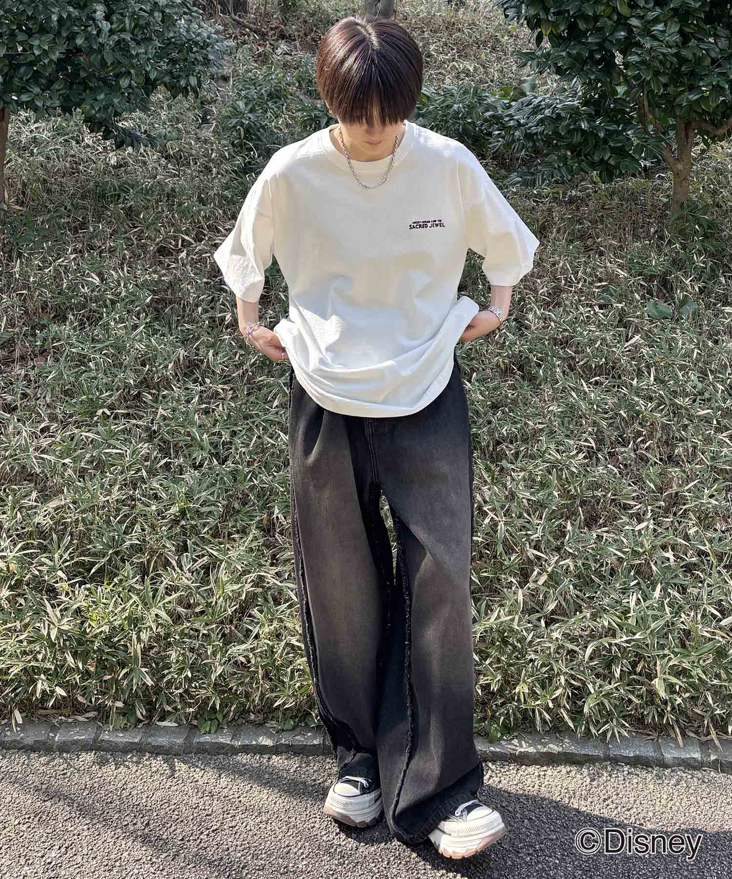 25SS Disney ヴィンテージライクプリント ミッキー ポスタープリント半袖Tシャツ