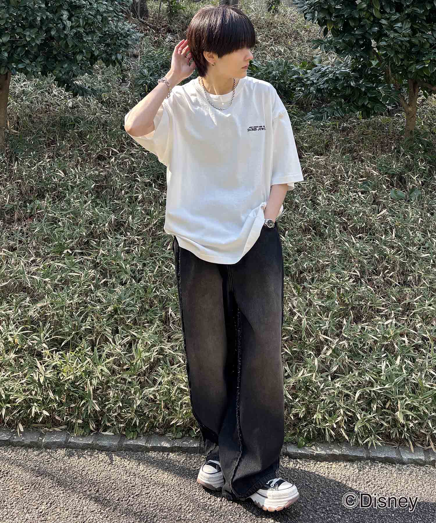 25SS Disney ヴィンテージライクプリント ミッキー ポスタープリント半袖Tシャツ