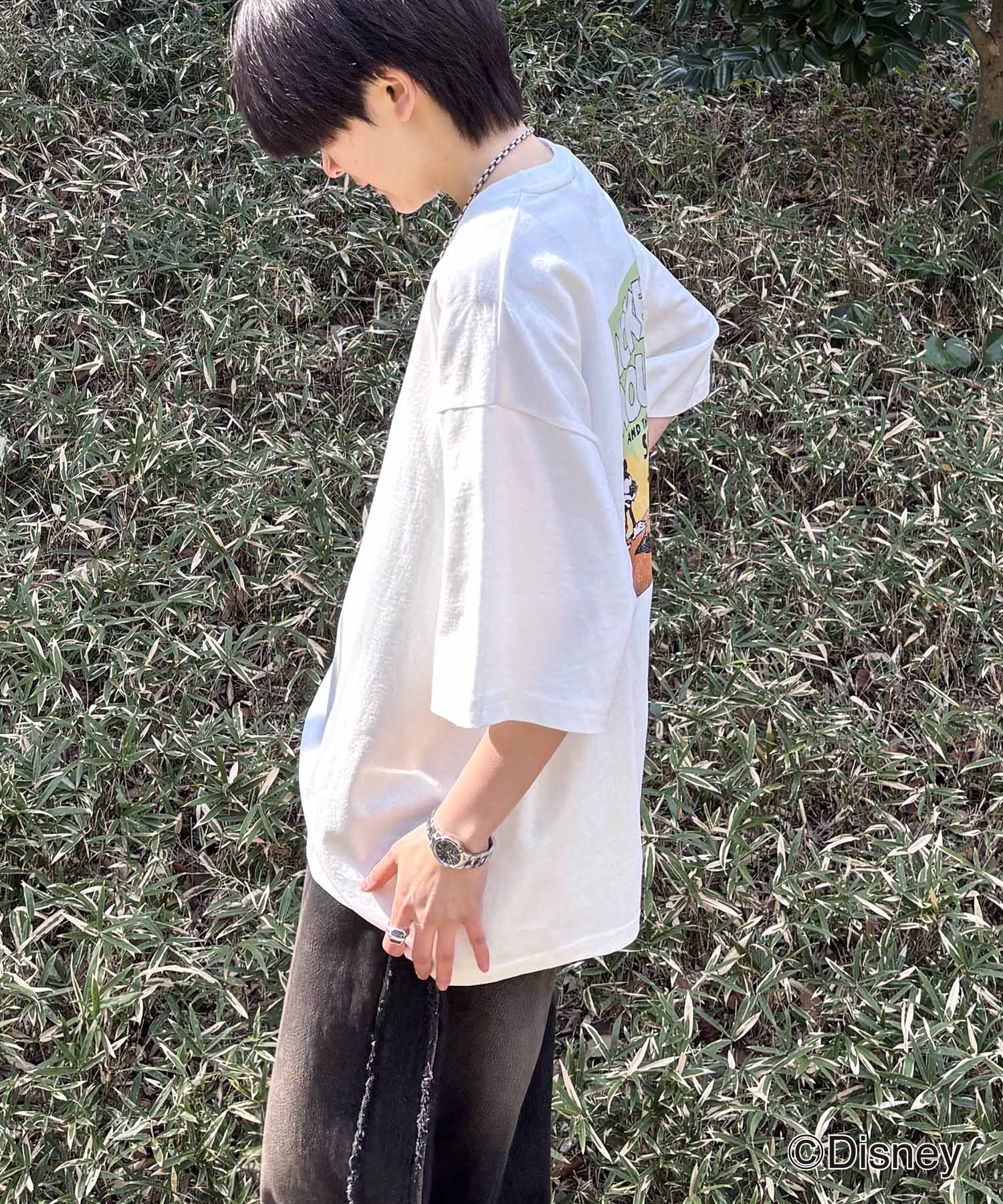 25SS Disney ヴィンテージライクプリント ミッキー ポスタープリント半袖Tシャツ