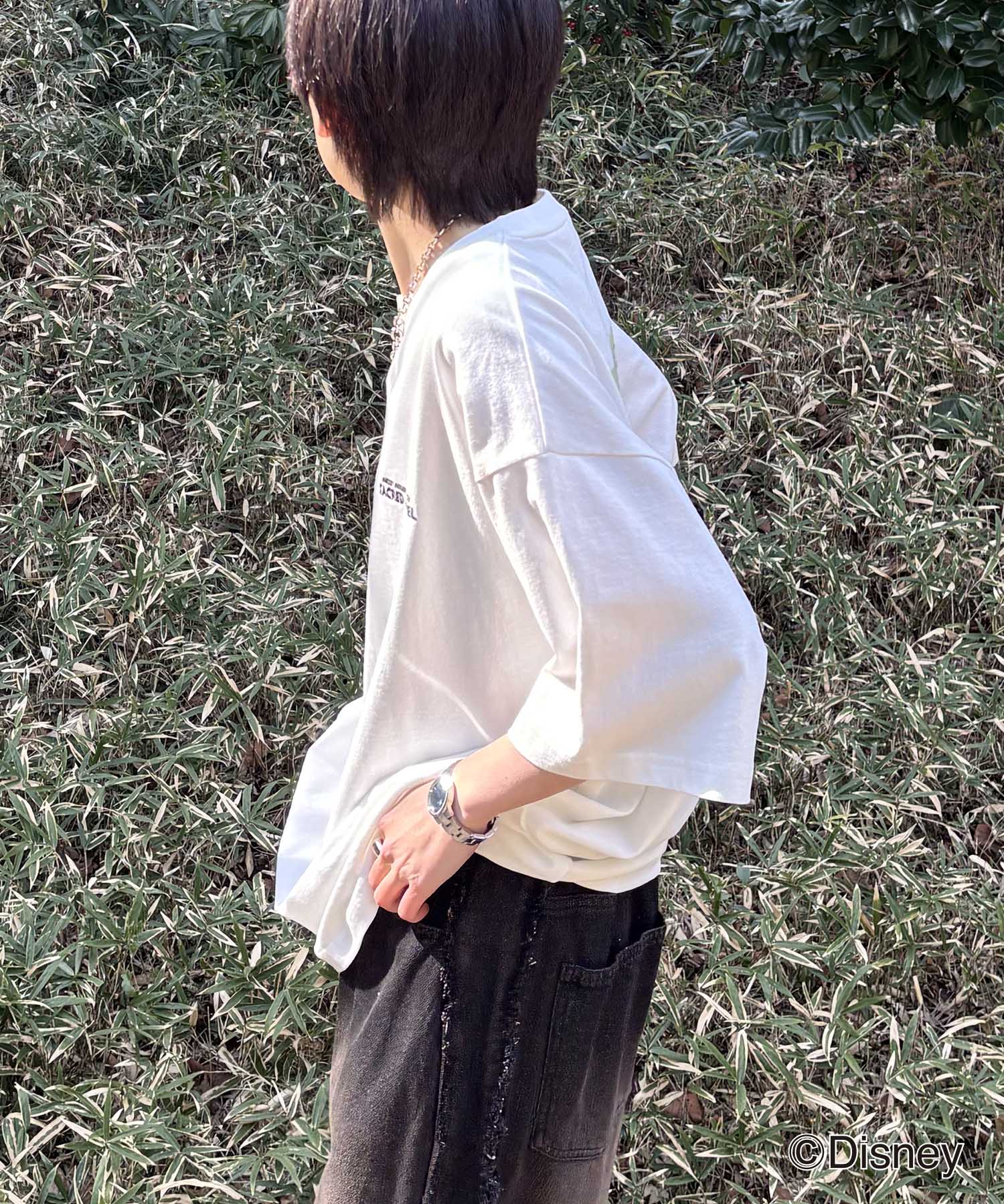 25SS Disney ヴィンテージライクプリント ミッキー ポスタープリント半袖Tシャツ