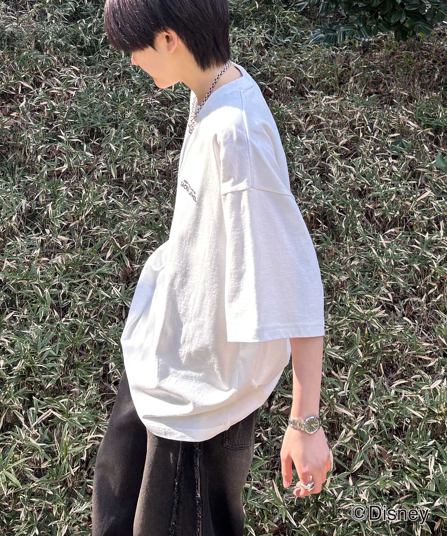 25SS Disney ヴィンテージライクプリント ミッキー ポスタープリント半袖Tシャツ