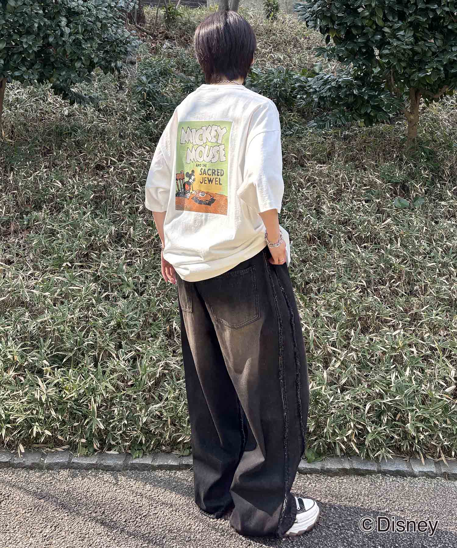 25SS Disney ヴィンテージライクプリント ミッキー ポスタープリント半袖Tシャツ