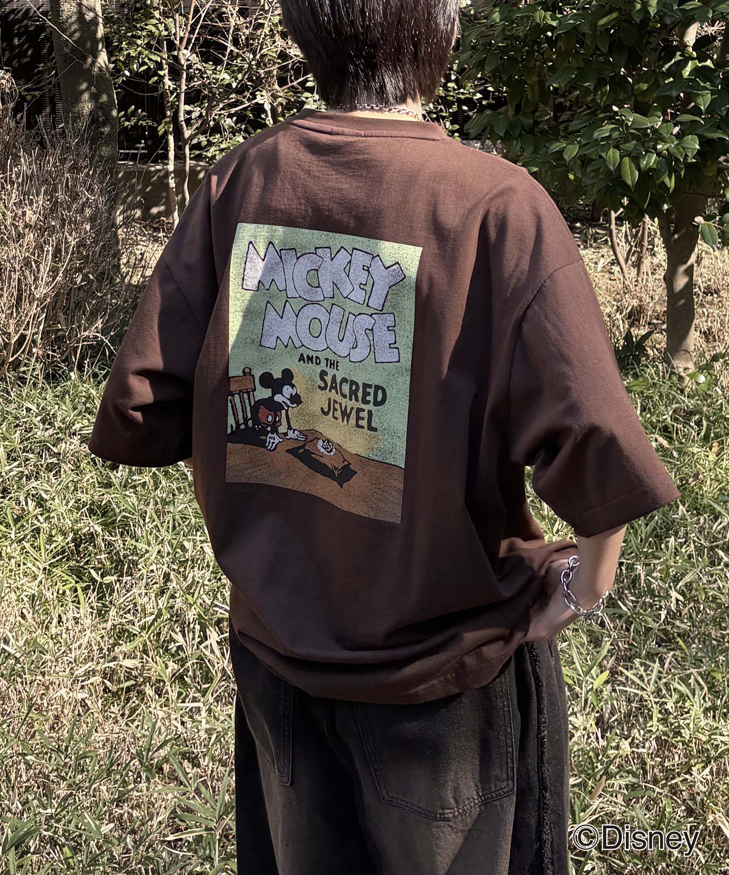 25SS Disney ヴィンテージライクプリント ミッキー ポスタープリント半袖Tシャツ