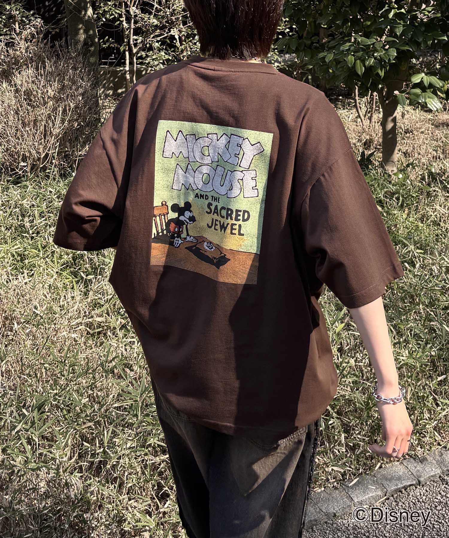 25SS Disney ヴィンテージライクプリント ミッキー ポスタープリント半袖Tシャツ