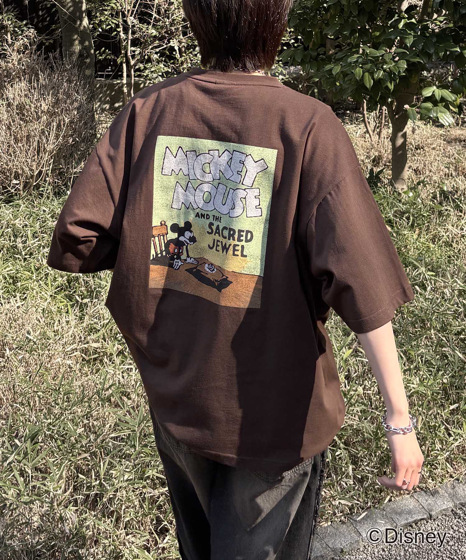 25SS Disney ヴィンテージライクプリント ミッキー ポスタープリント半袖Tシャツ