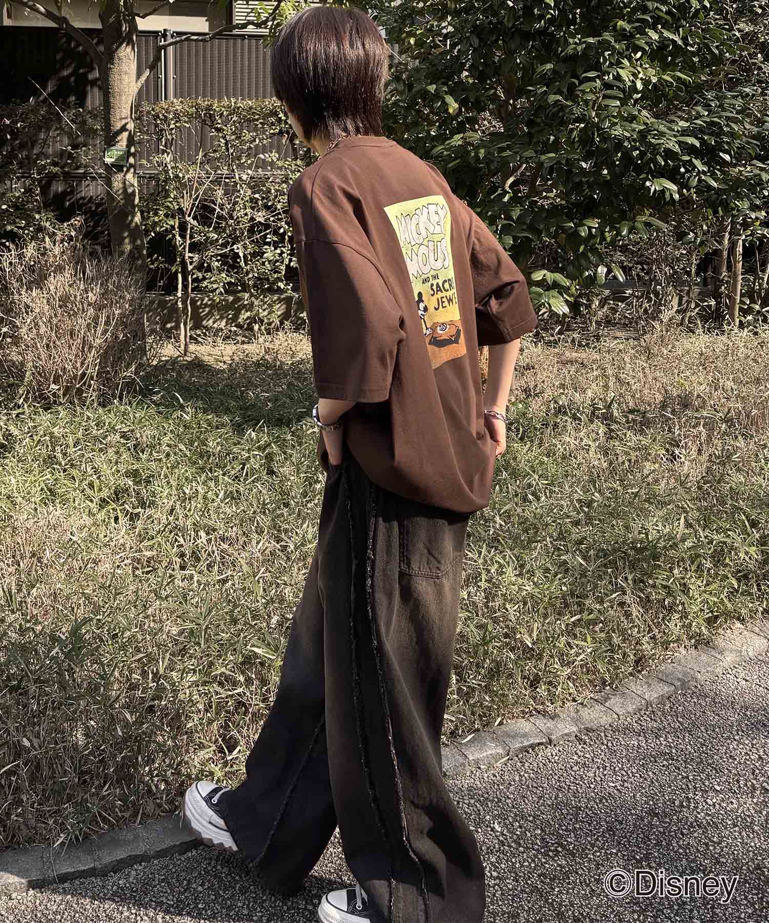 25SS Disney ヴィンテージライクプリント ミッキー ポスタープリント半袖Tシャツ