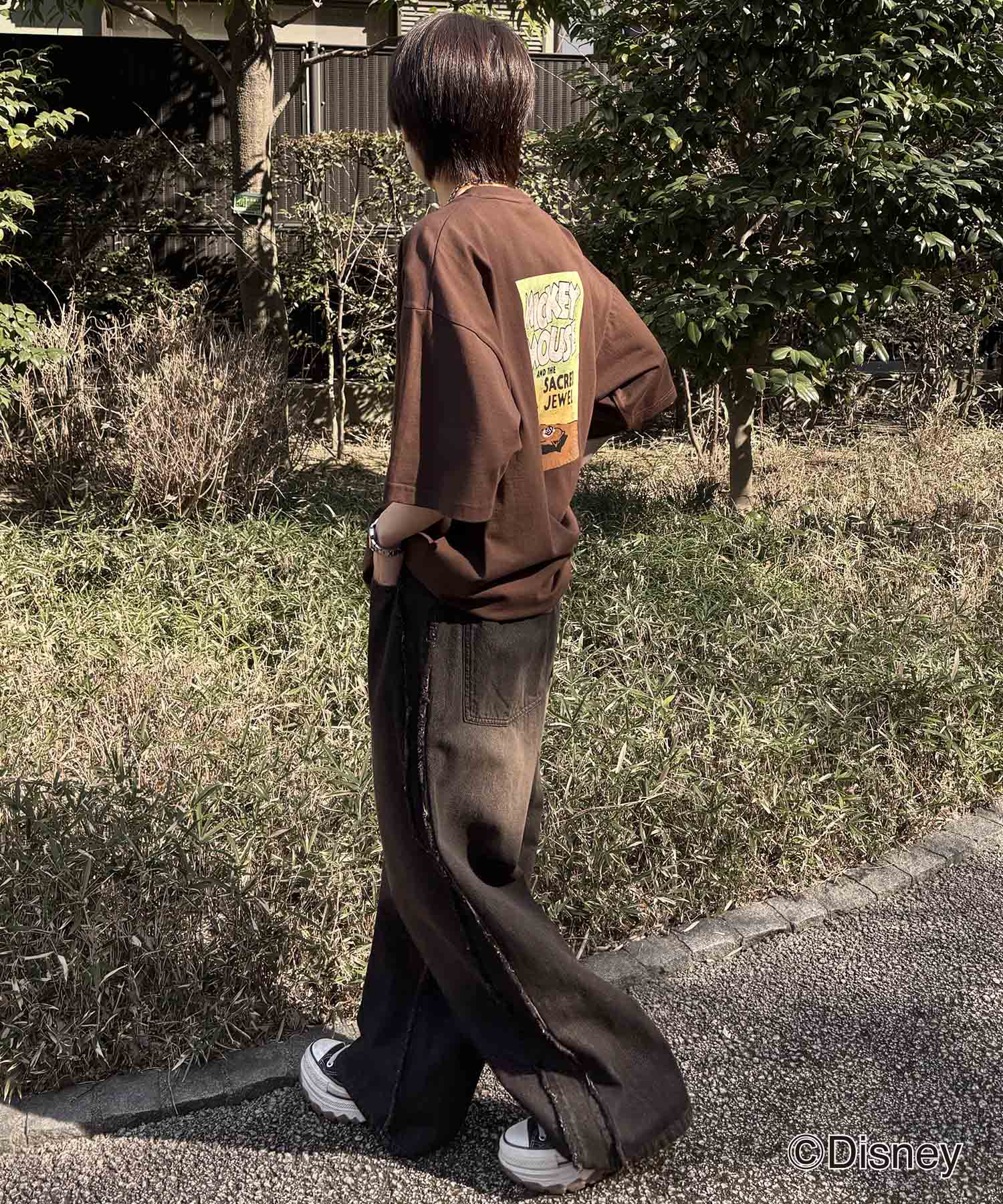 25SS Disney ヴィンテージライクプリント ミッキー ポスタープリント半袖Tシャツ