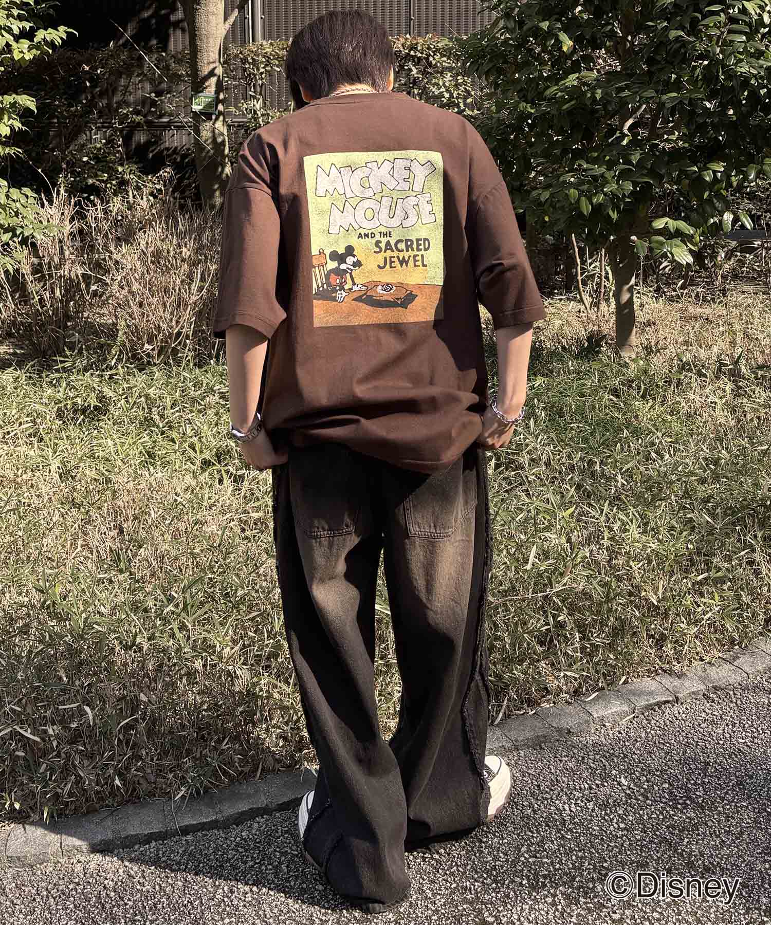 25SS Disney ヴィンテージライクプリント ミッキー ポスタープリント半袖Tシャツ