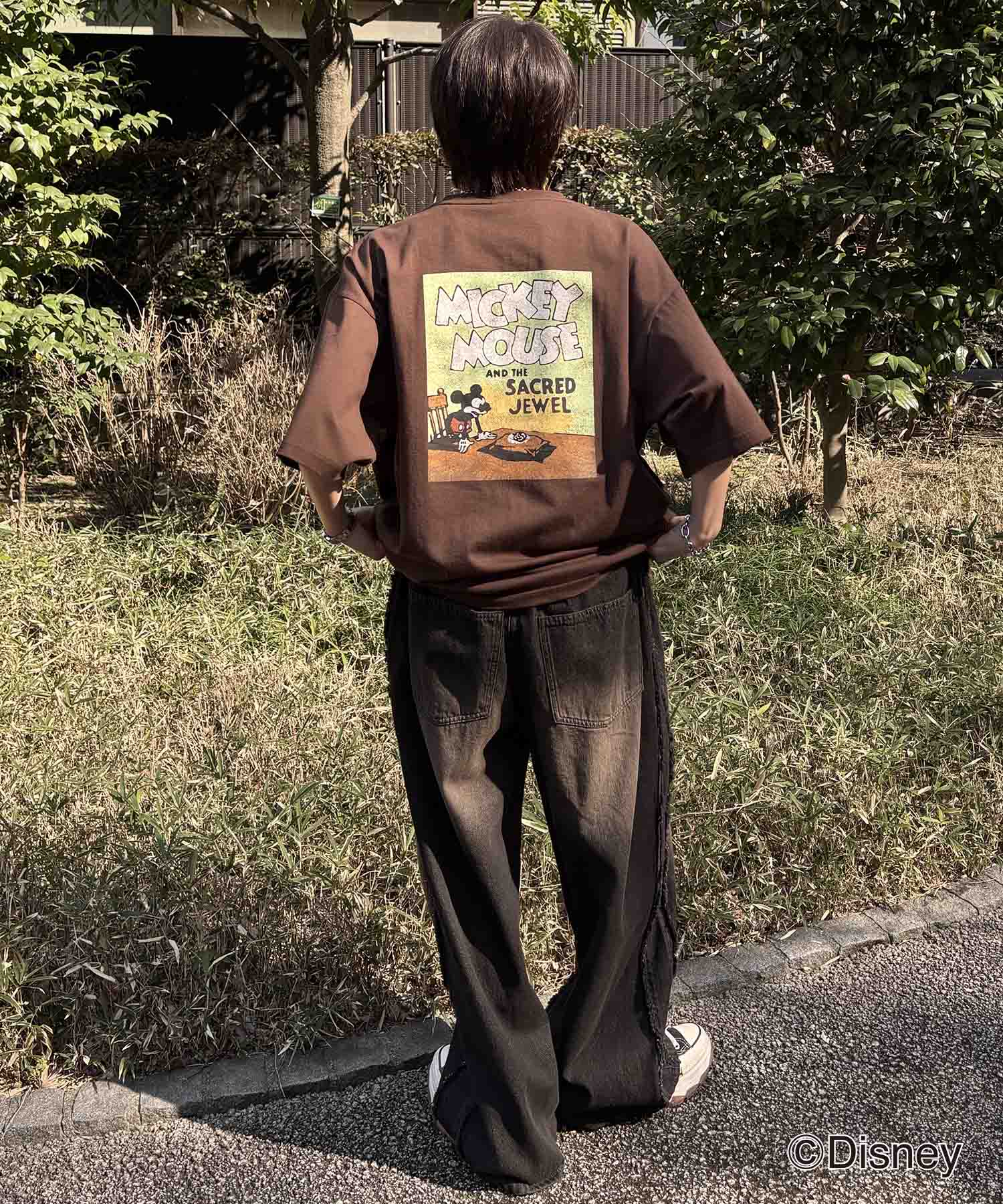 25SS Disney ヴィンテージライクプリント ミッキー ポスタープリント半袖Tシャツ