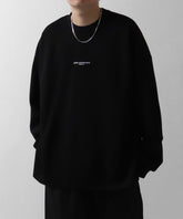 ドレープトロミ オーバーサイズ ワンポイント ビッグシルエット ダンボールニット プルオーバースウェット