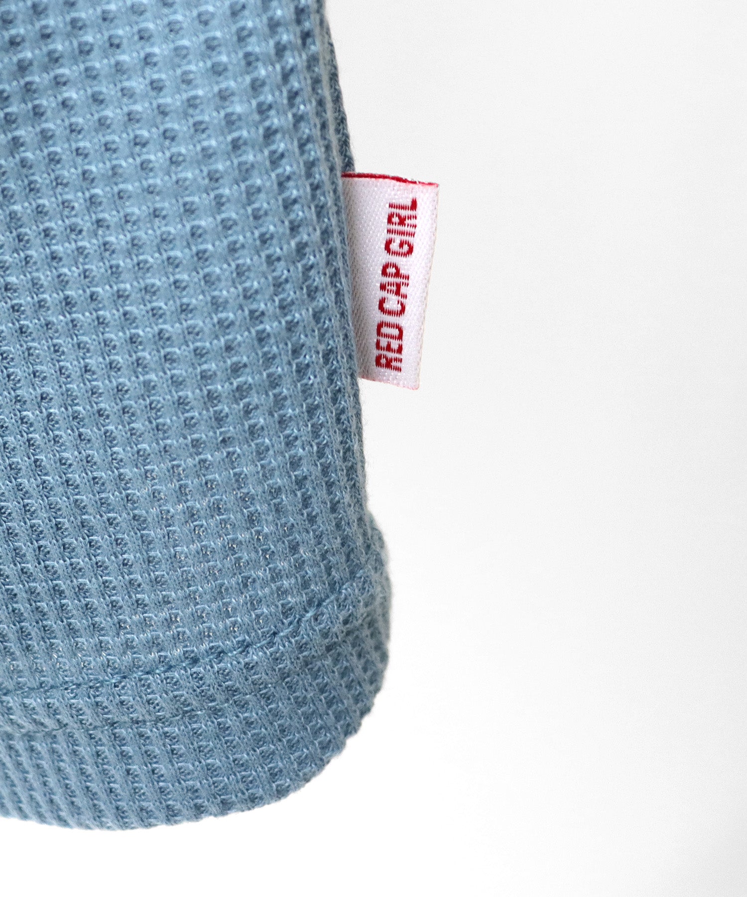 【RED CAP GIRL】25SS アウトステッチ / ワンポイント胸刺繍 ビッグシルエットワッフルロンT