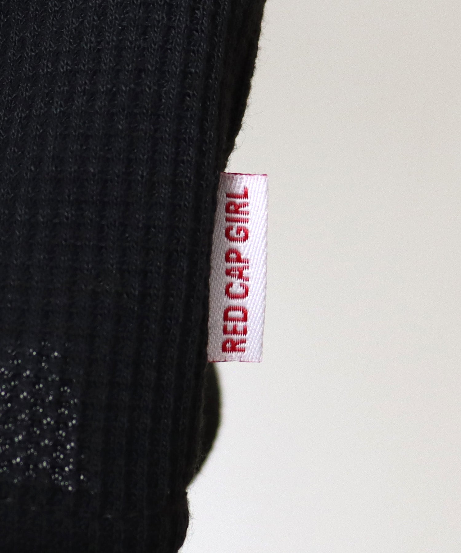 【RED CAP GIRL】25SS アウトステッチ / ワンポイント胸刺繍 ビッグシルエットワッフルロンT