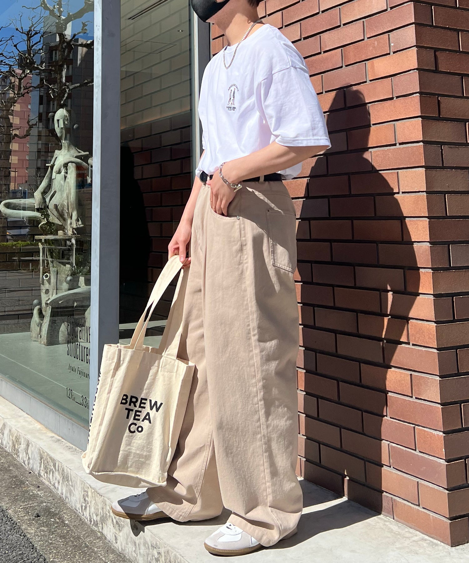 24SS ナチュラルシルエット カツラギワイドパンツ