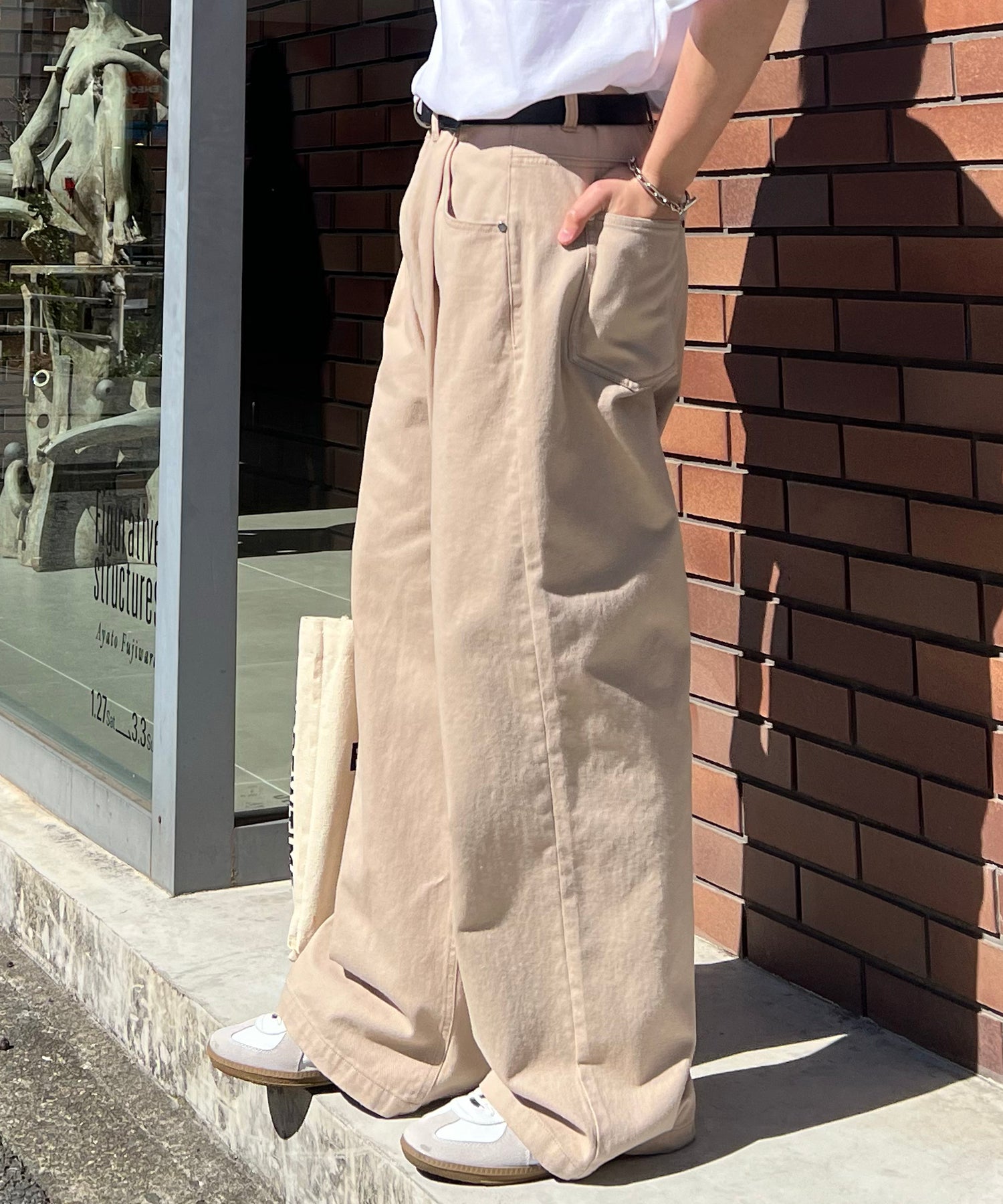24SS ナチュラルシルエット カツラギワイドパンツ