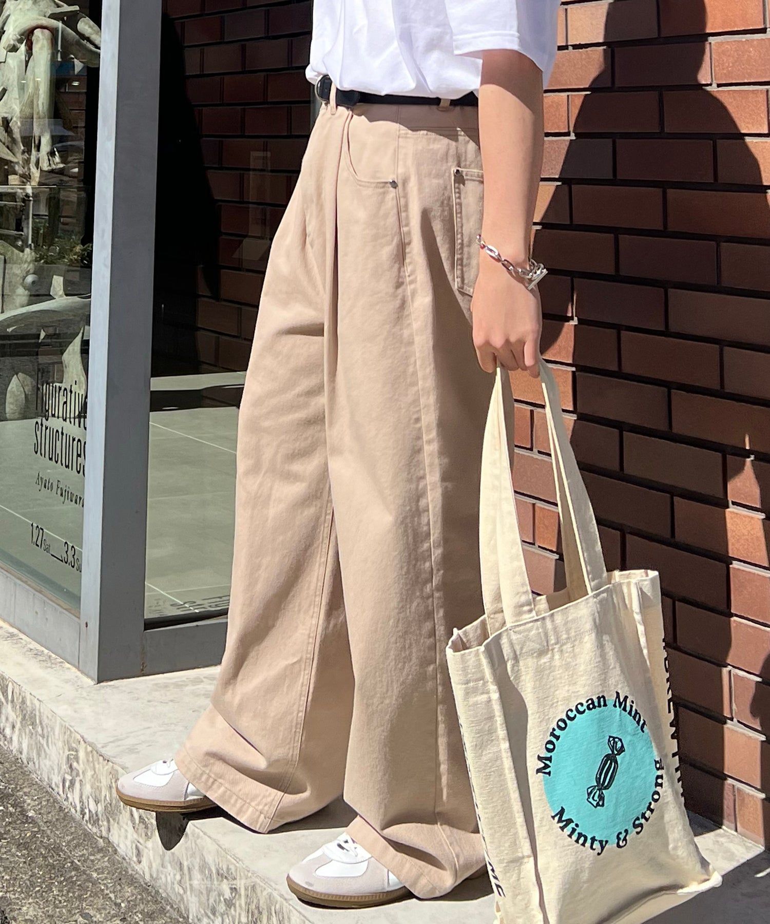 24SS ナチュラルシルエット カツラギワイドパンツ