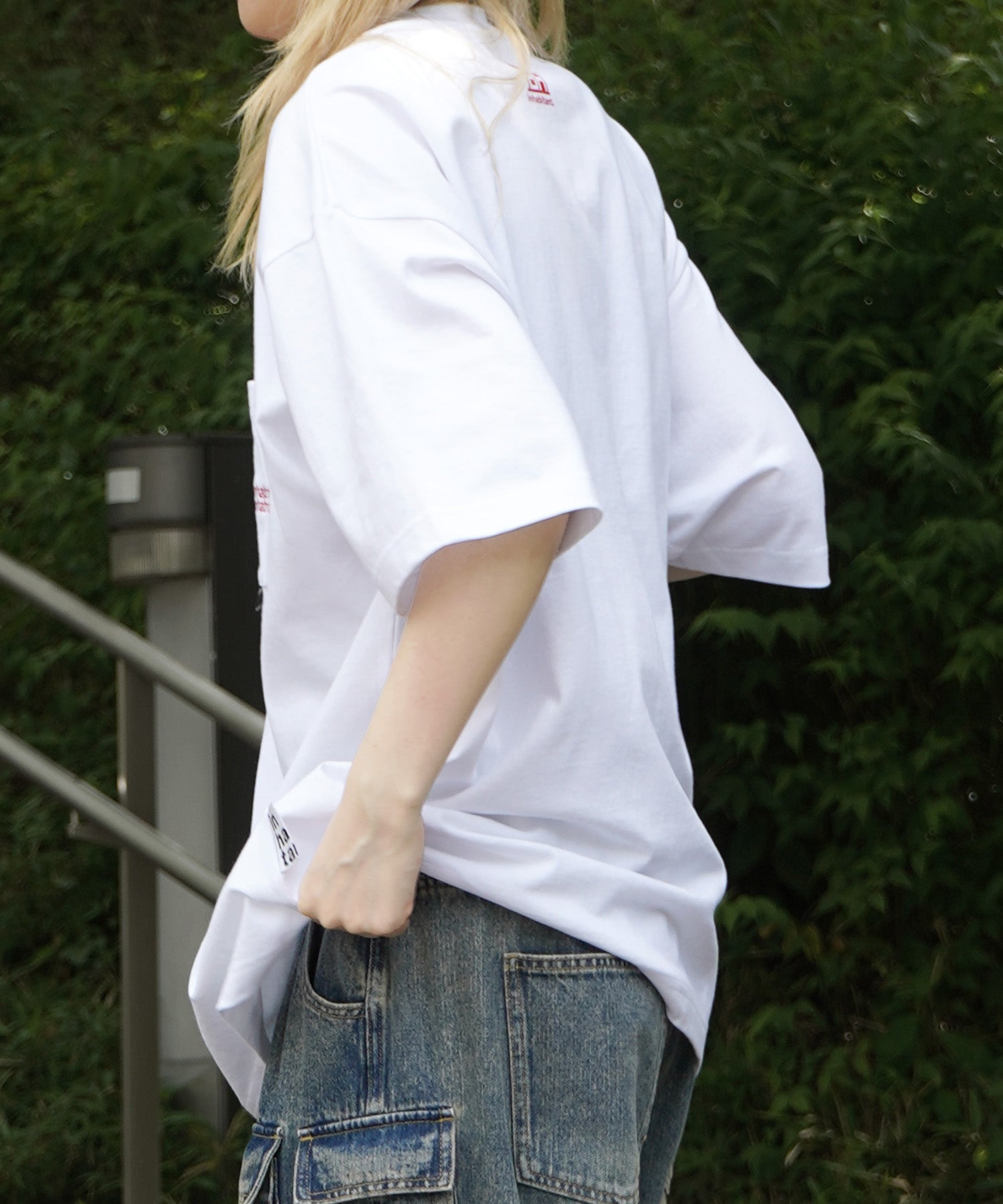 25SS【INHABITANT】ビッグシルエット ワンポイント刺繍 ポケット 半袖Tシャツ