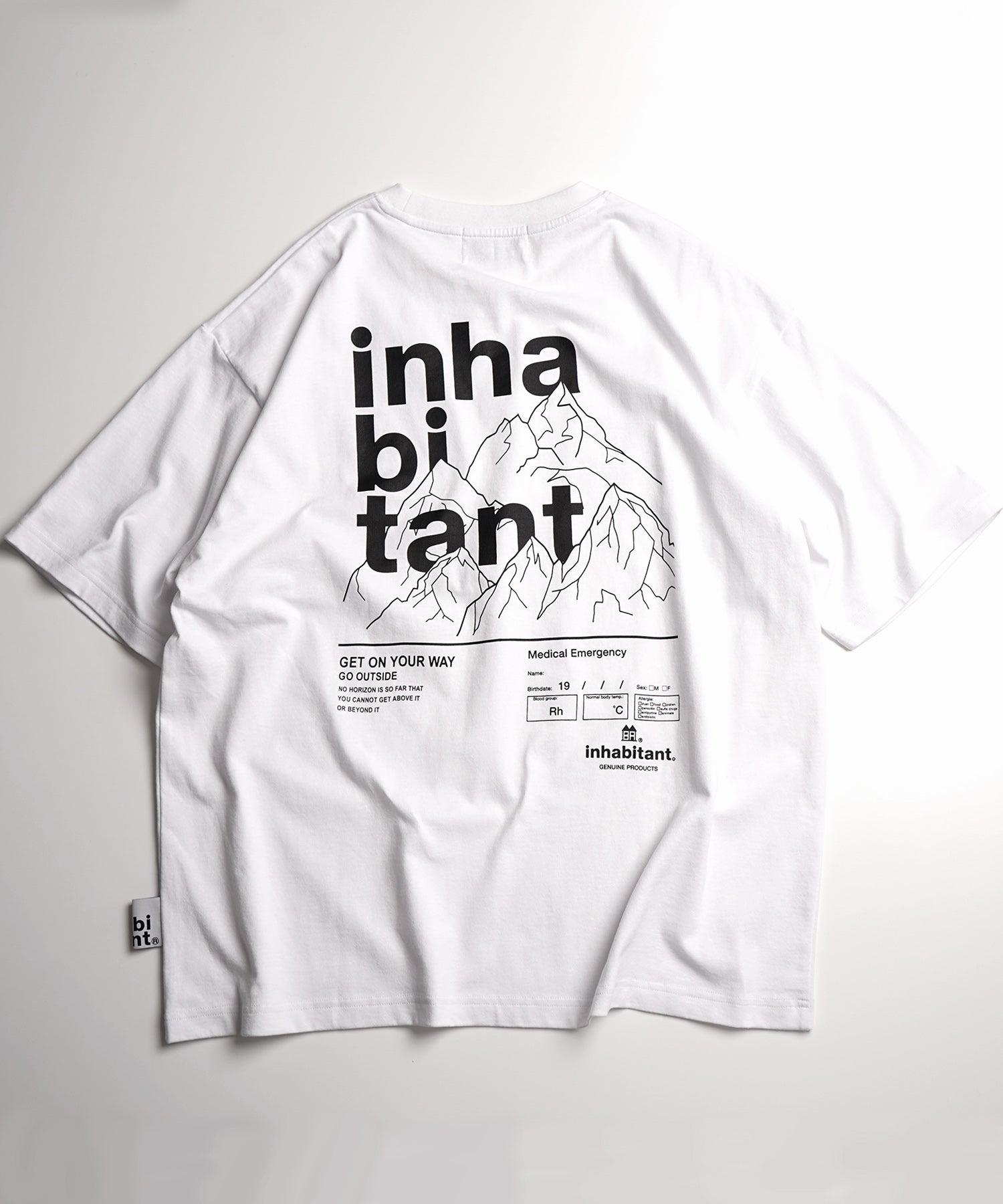25SS【INHABITANT】ビッグシルエット バックプリント半袖Tシャツ