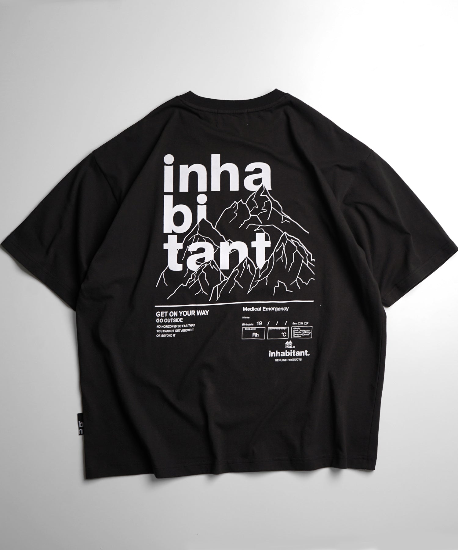 25SS【INHABITANT】ビッグシルエット バックプリント半袖Tシャツ