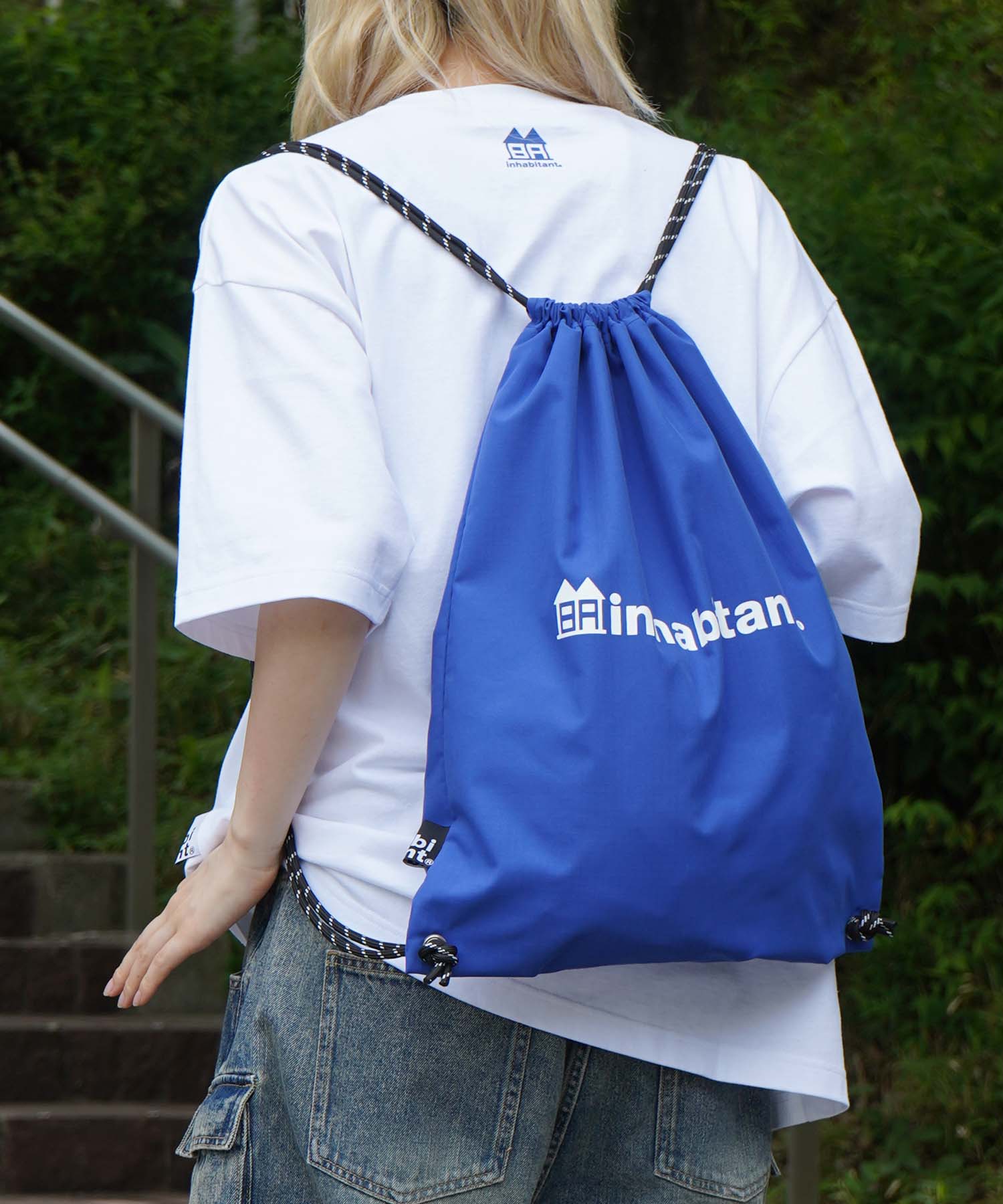 25SS【INHABITANT】ワンポイント ブランドロゴプリント ベーシック ナップザック