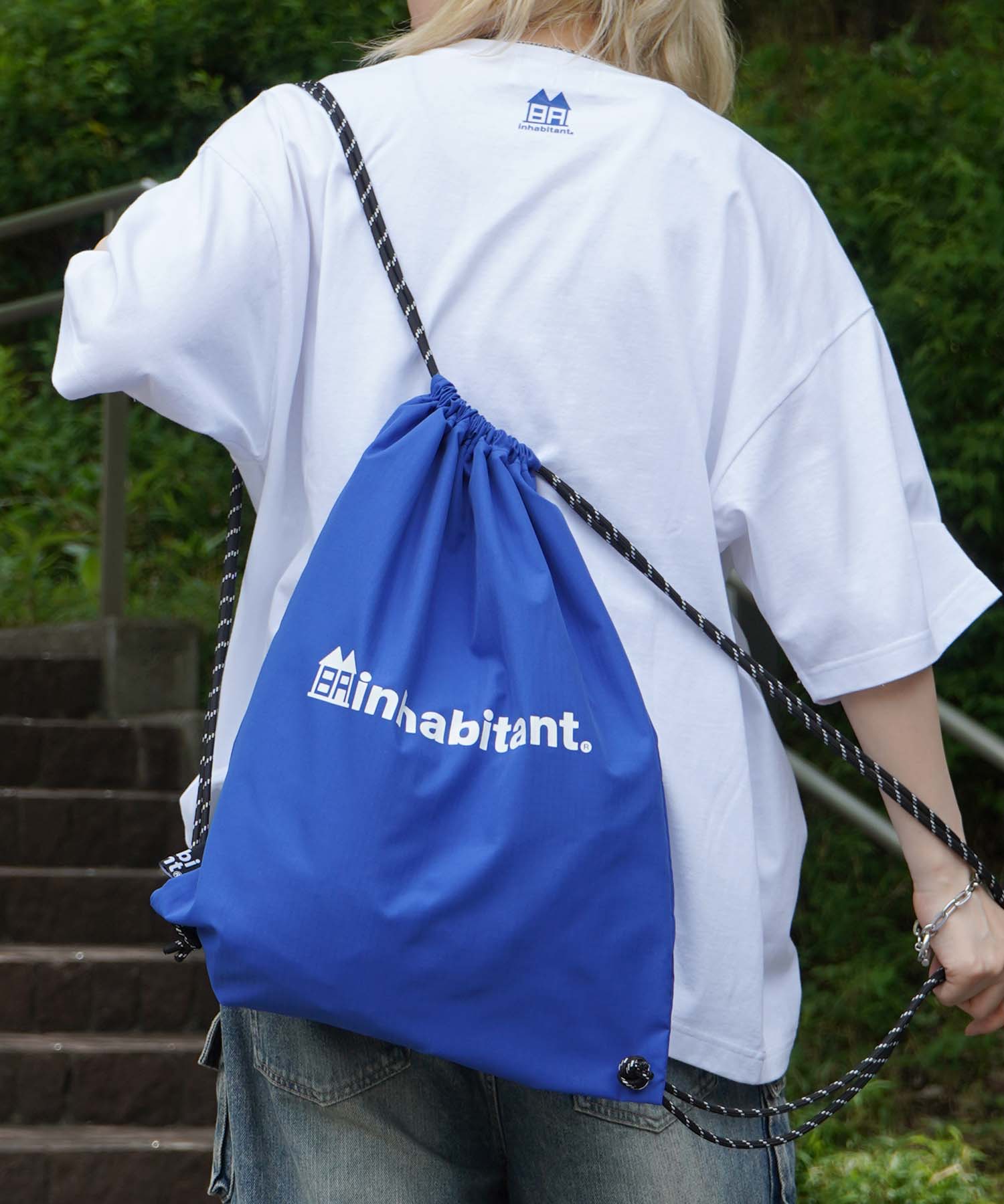 25SS【INHABITANT】ワンポイント ブランドロゴプリント ベーシック ナップザック