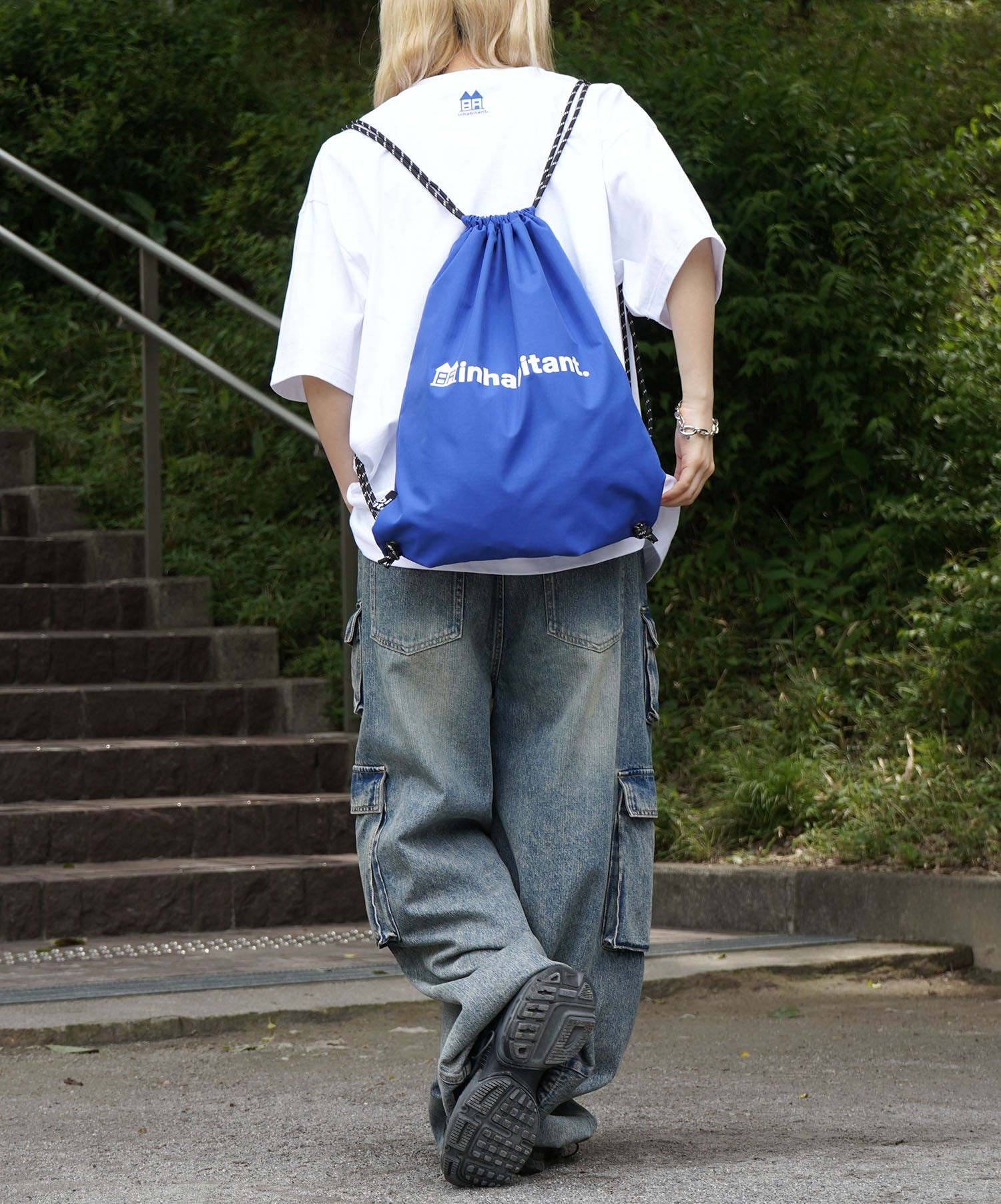25SS【INHABITANT】ワンポイント ブランドロゴプリント ベーシック ナップザック