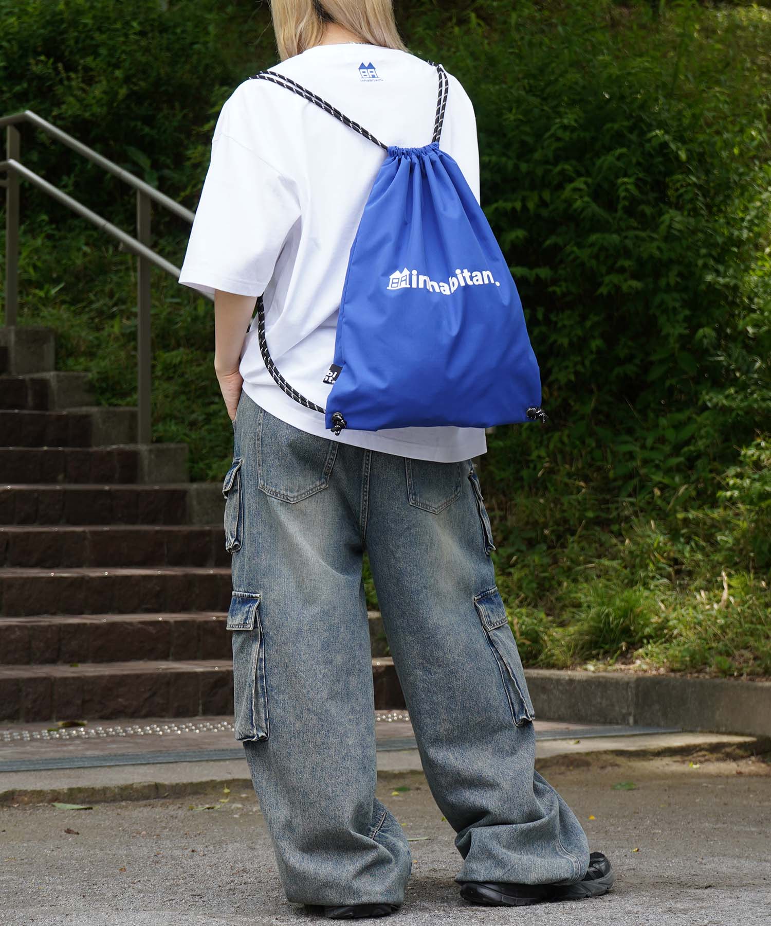 25SS【INHABITANT】ワンポイント ブランドロゴプリント ベーシック ナップザック