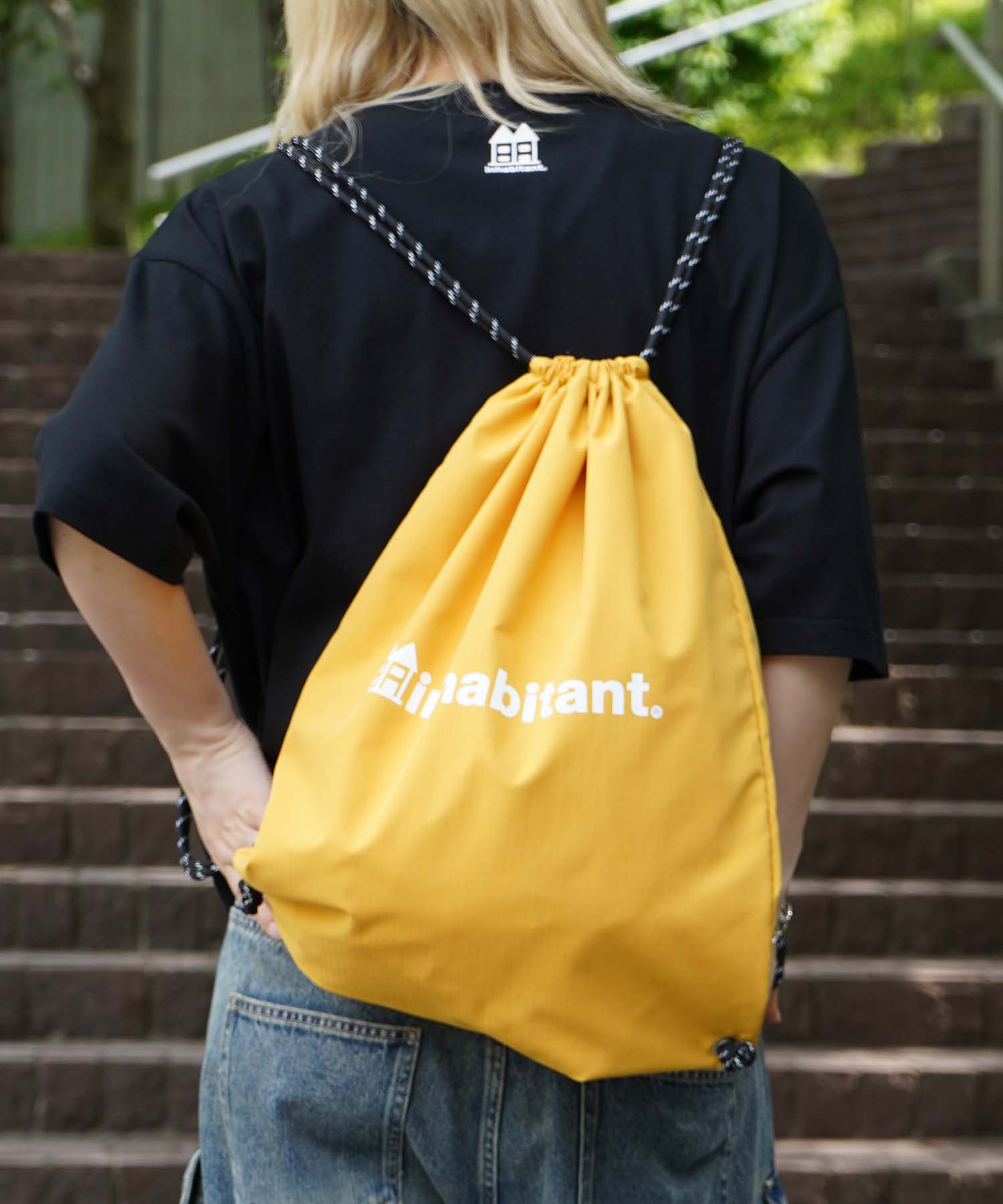 25SS【INHABITANT】ワンポイント ブランドロゴプリント ベーシック ナップザック