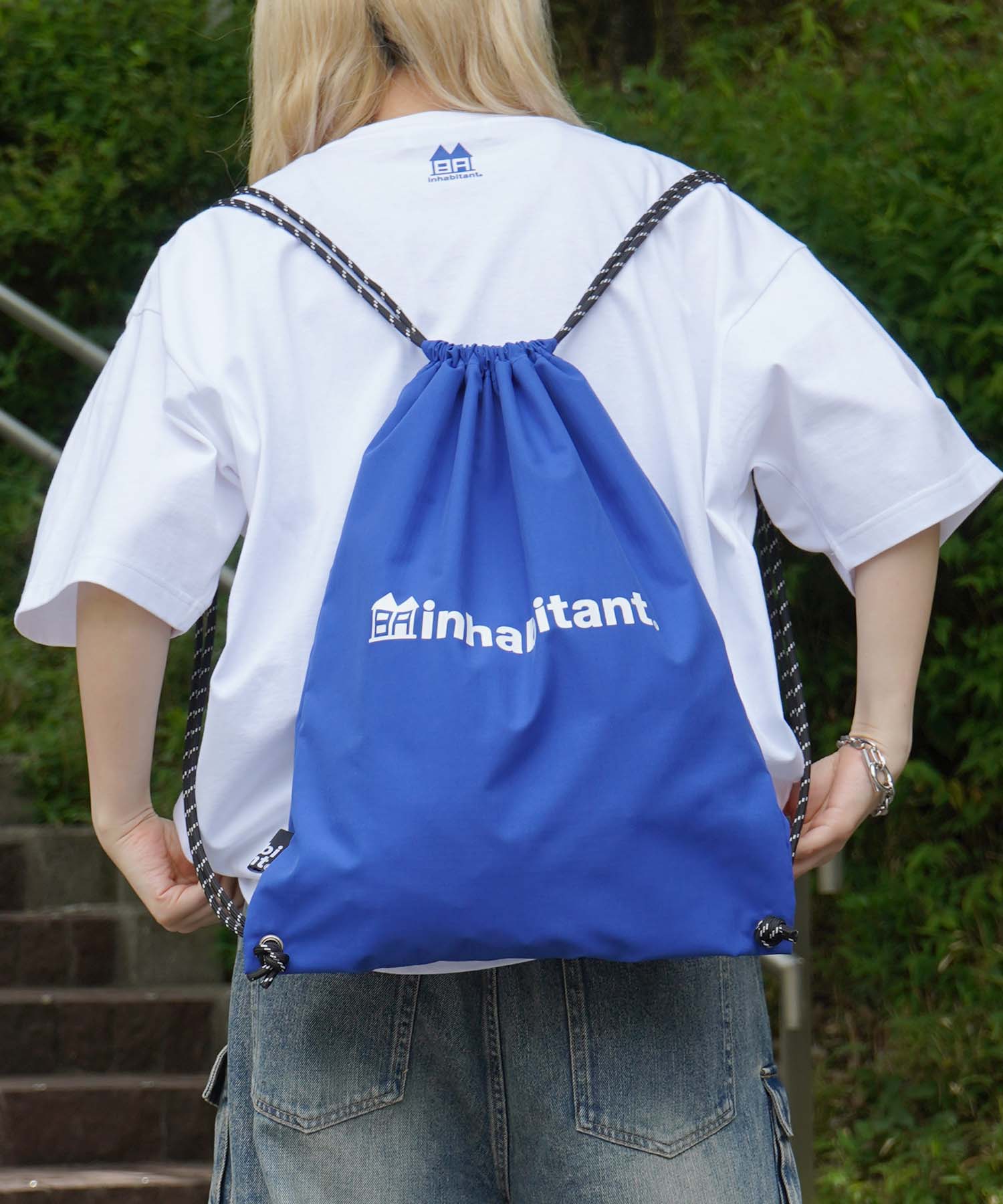 25SS【INHABITANT】ワンポイント ブランドロゴプリント ベーシック ナップザック